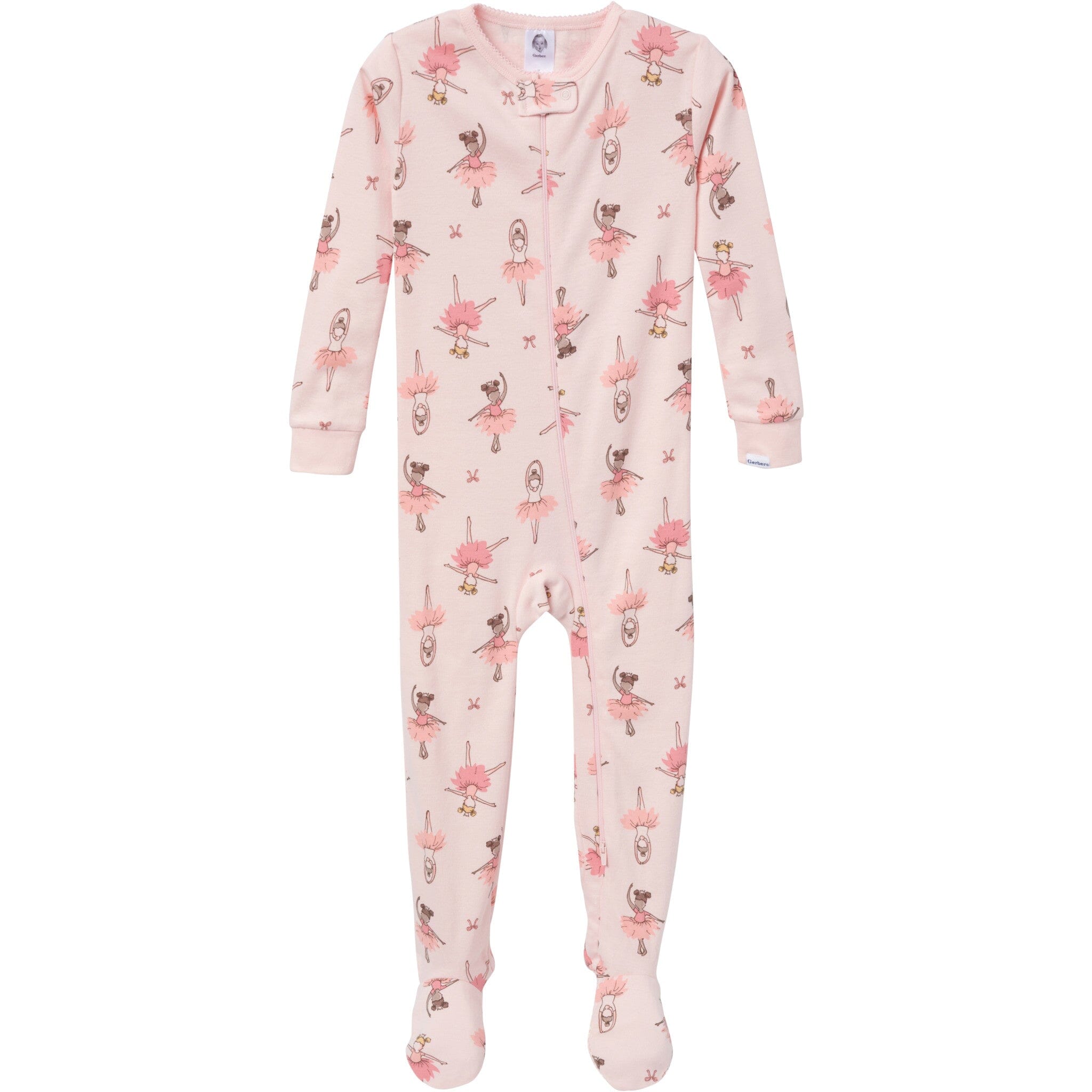 4-Pack Baby & Toddler Girls Ballerinas Snug Fit Footed Pajamas - Image 6