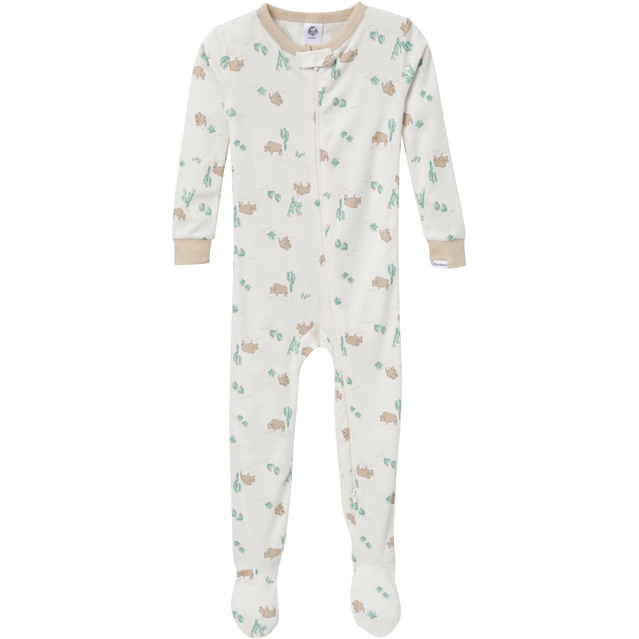 4-Pack Baby & Toddler Boys Desert Animals Snug Fit Footed Pajamas - Image 6