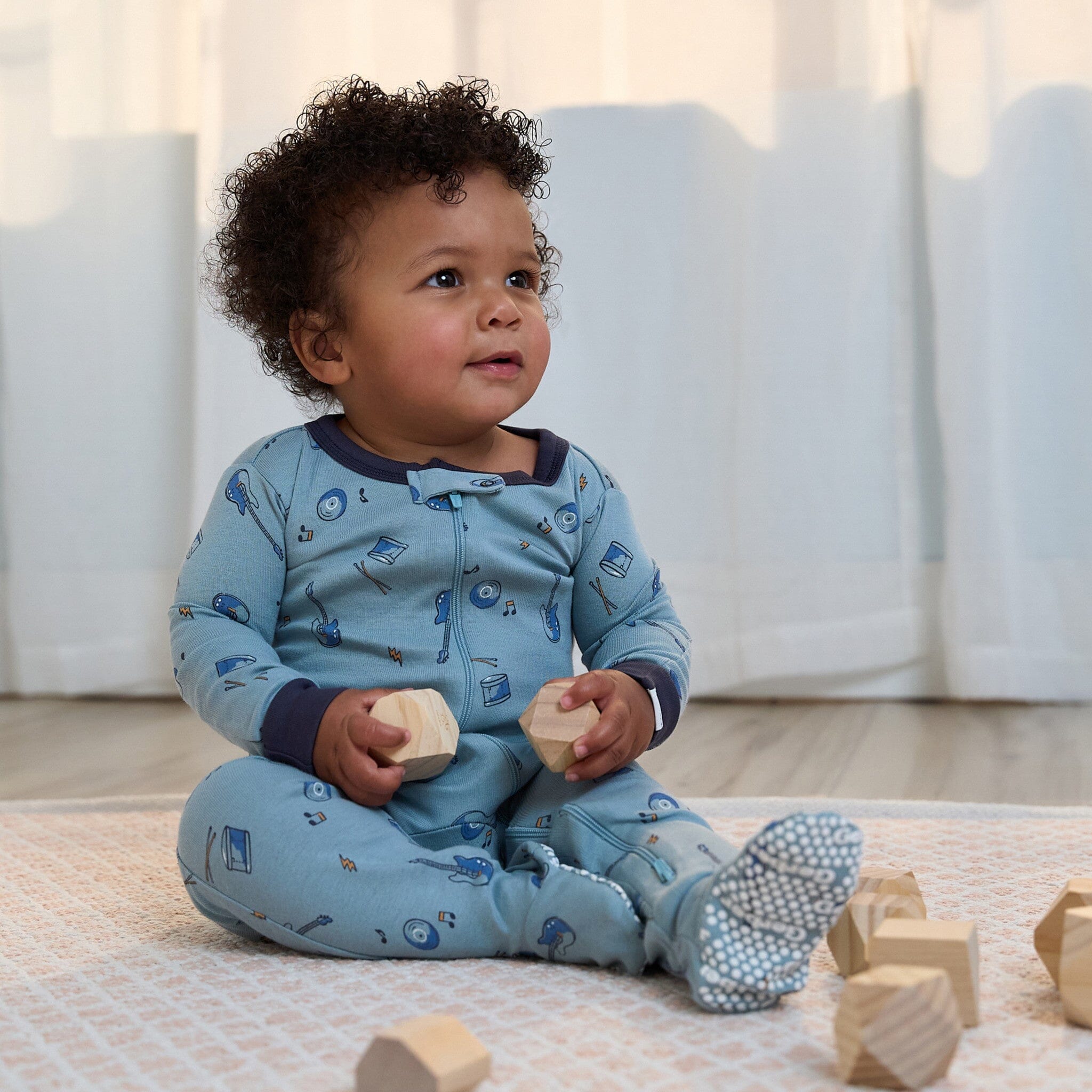 4-Pack Baby & Toddler Boys Music Snug Fit Footed Pajamas - Image 3