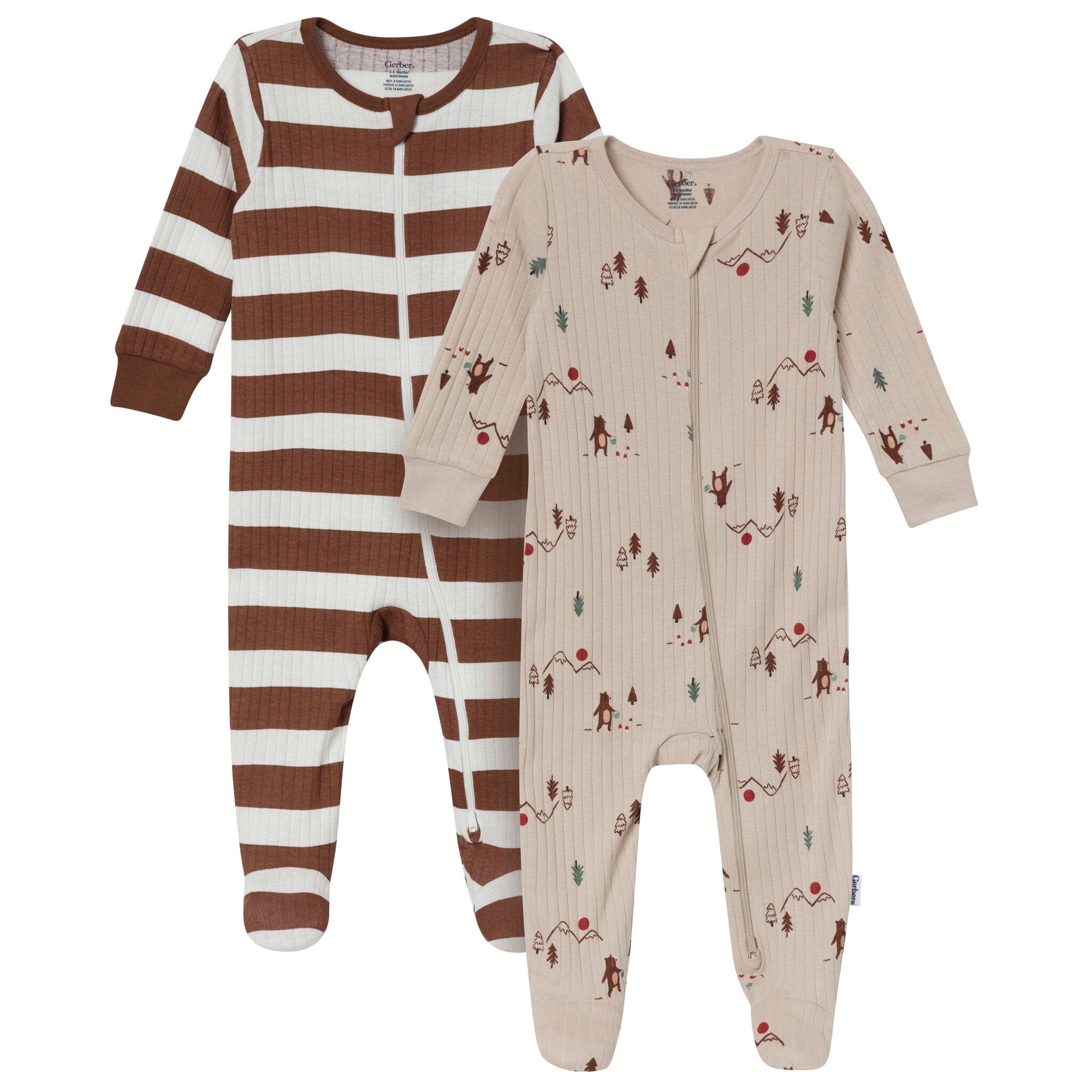 2-Pack Baby Boys Woodland Bears Sleep 'N Play