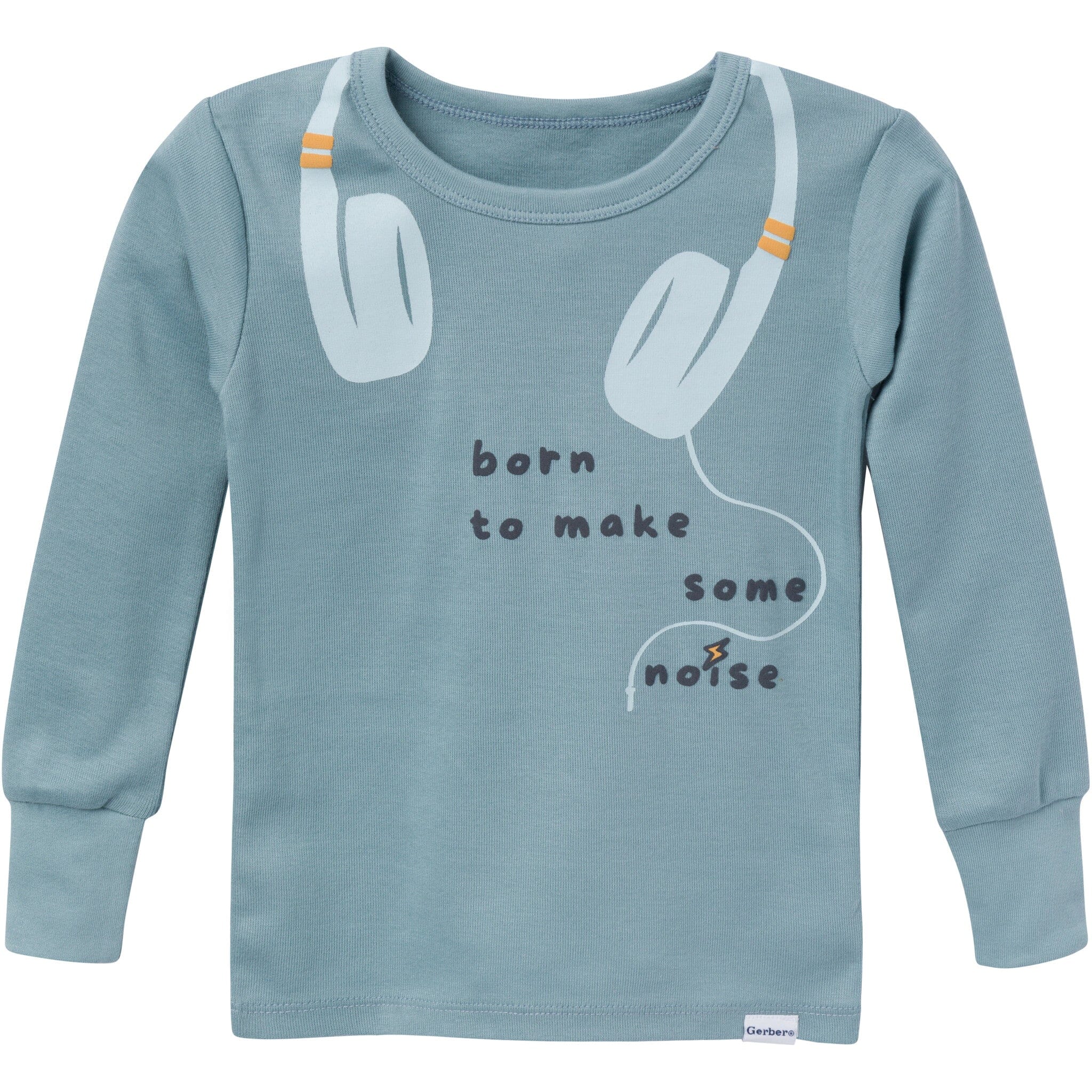 2-Piece Infant & Toddler Boys Music Long Sleeve Pajama Set - Image 2