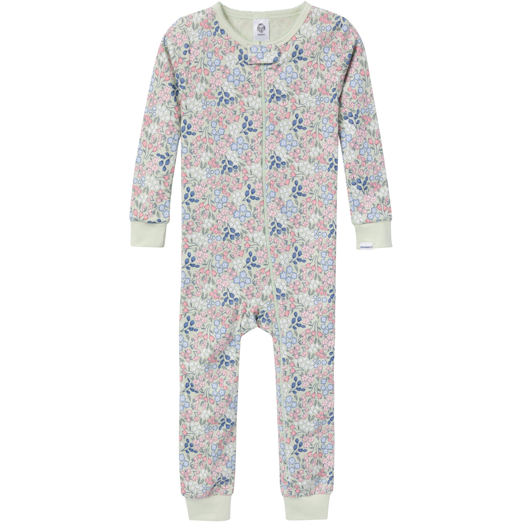3-Pack Baby & Toddler Girls Ditsy Floral Snug Fit Footless Pajamas - Image 4