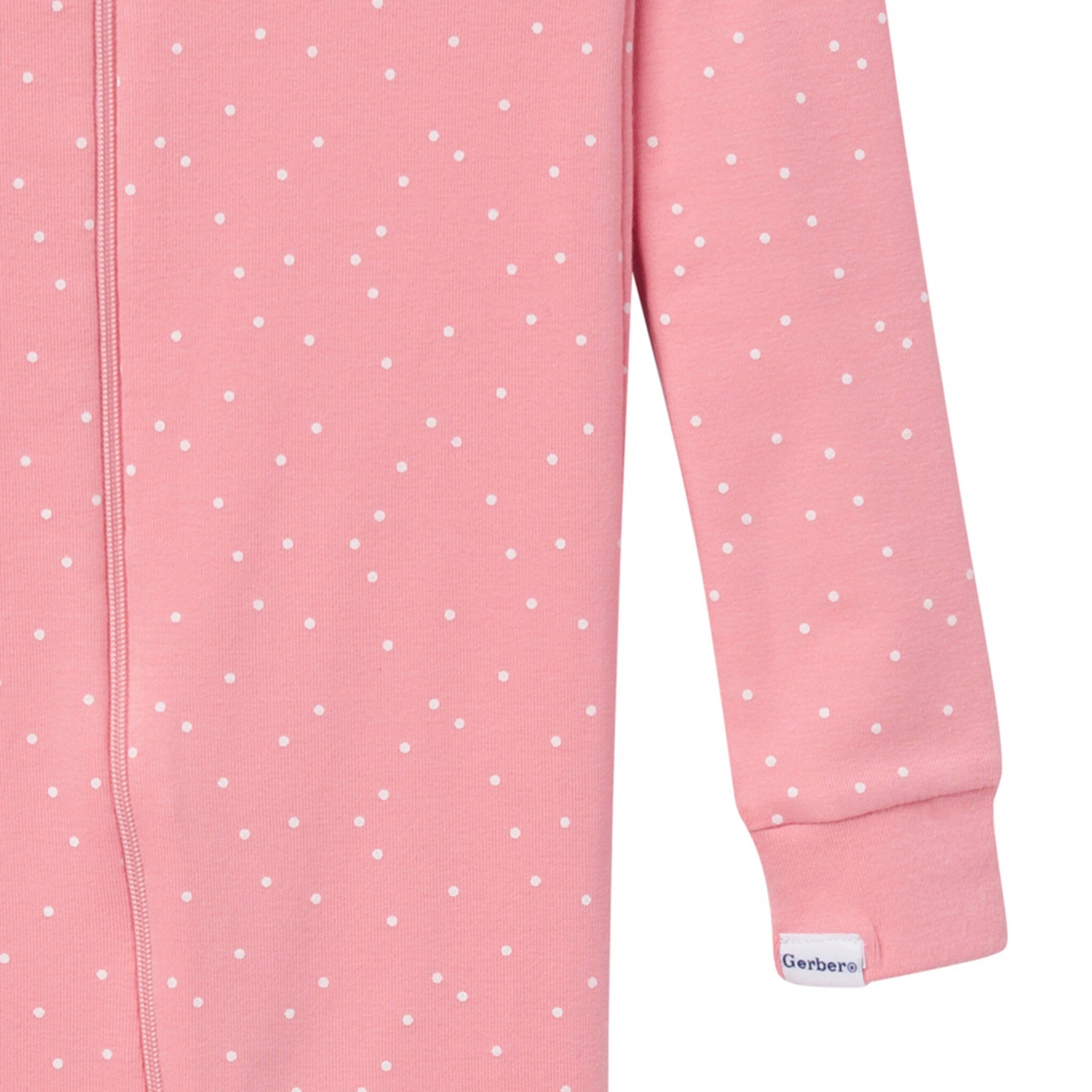 3-Pack Baby & Toddler Girls Ditsy Floral Snug Fit Footless Pajamas - Image 9