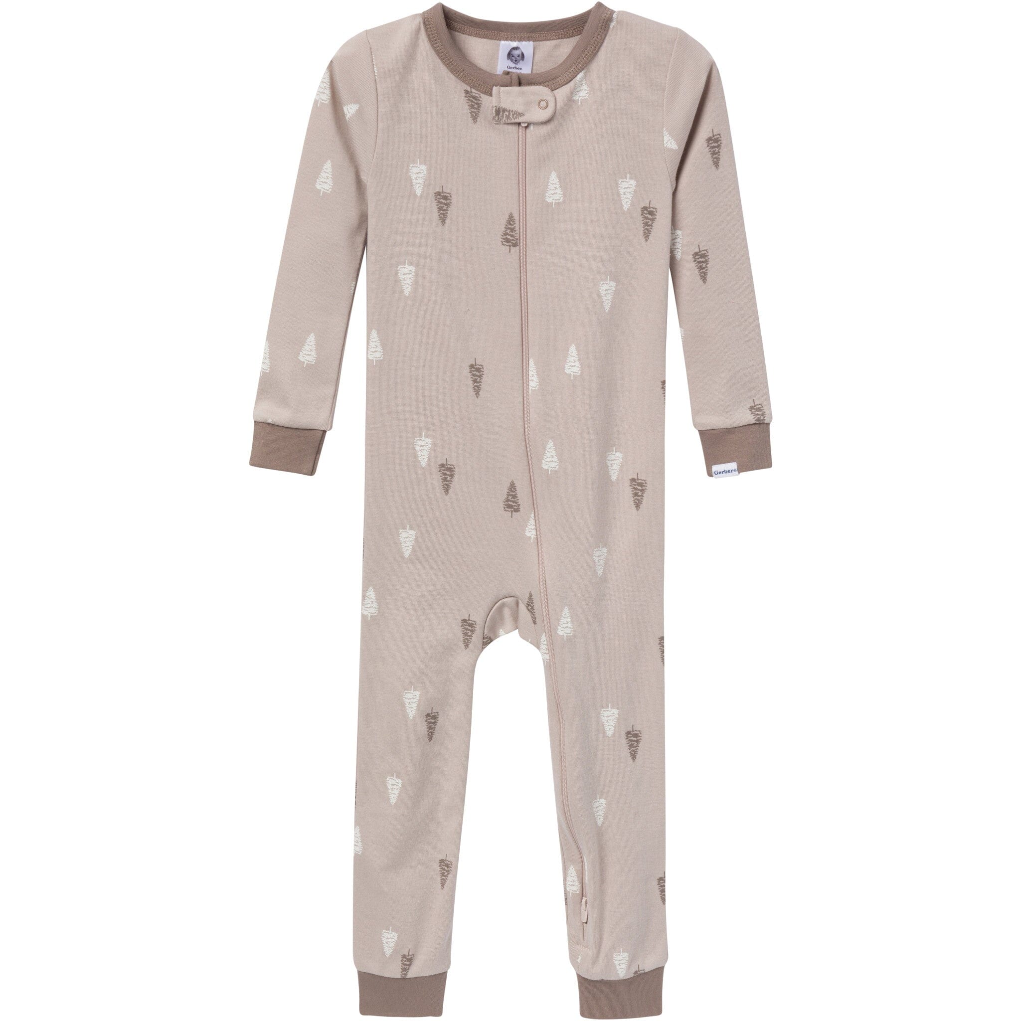 3-Pack Baby & Toddler Neutral Moose & Trees Snug Fit Footless Pajamas - Image 4