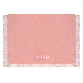 Embroidered Retro Floral Plush Blanket