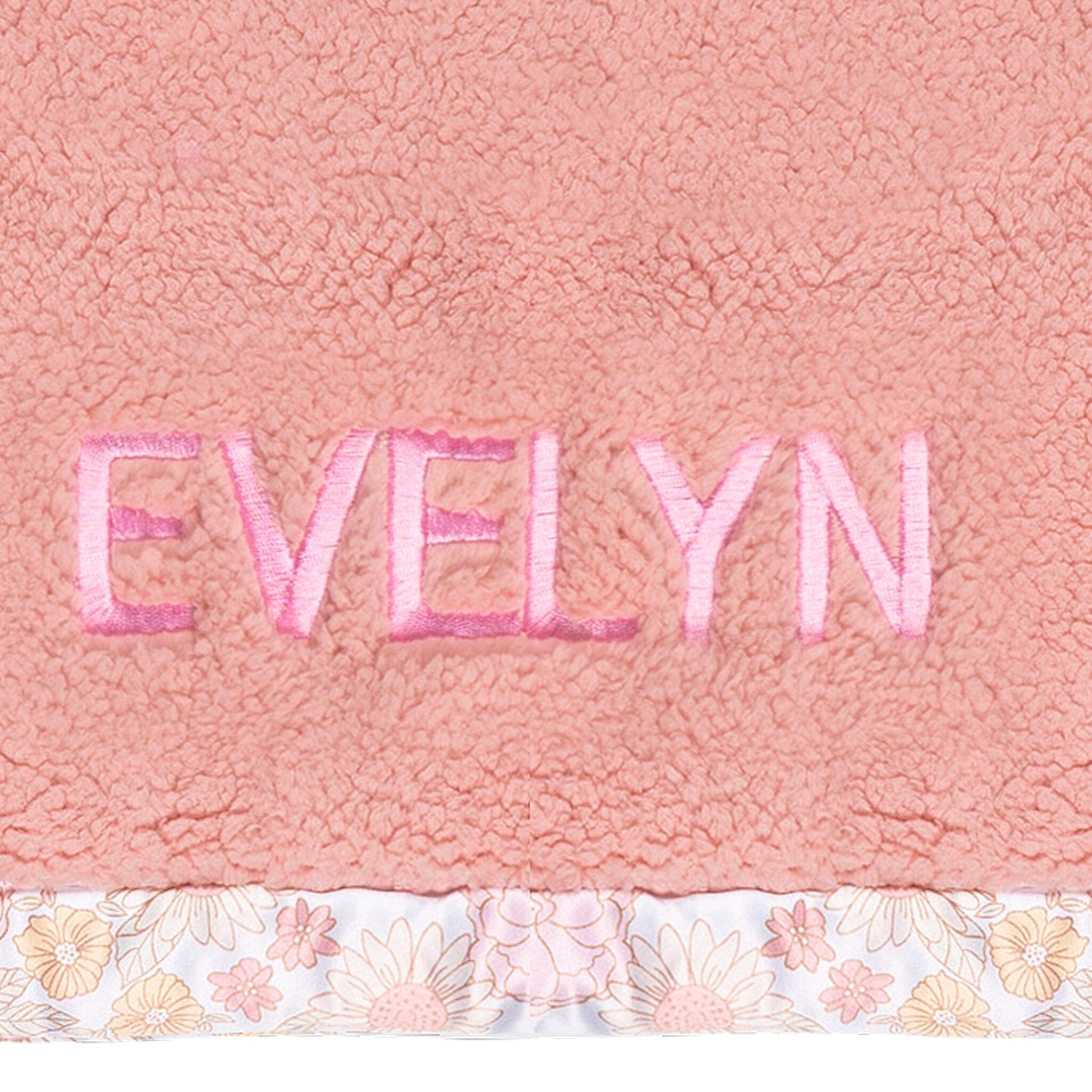 Embroidered Retro Floral Plush Blanket - Image 2