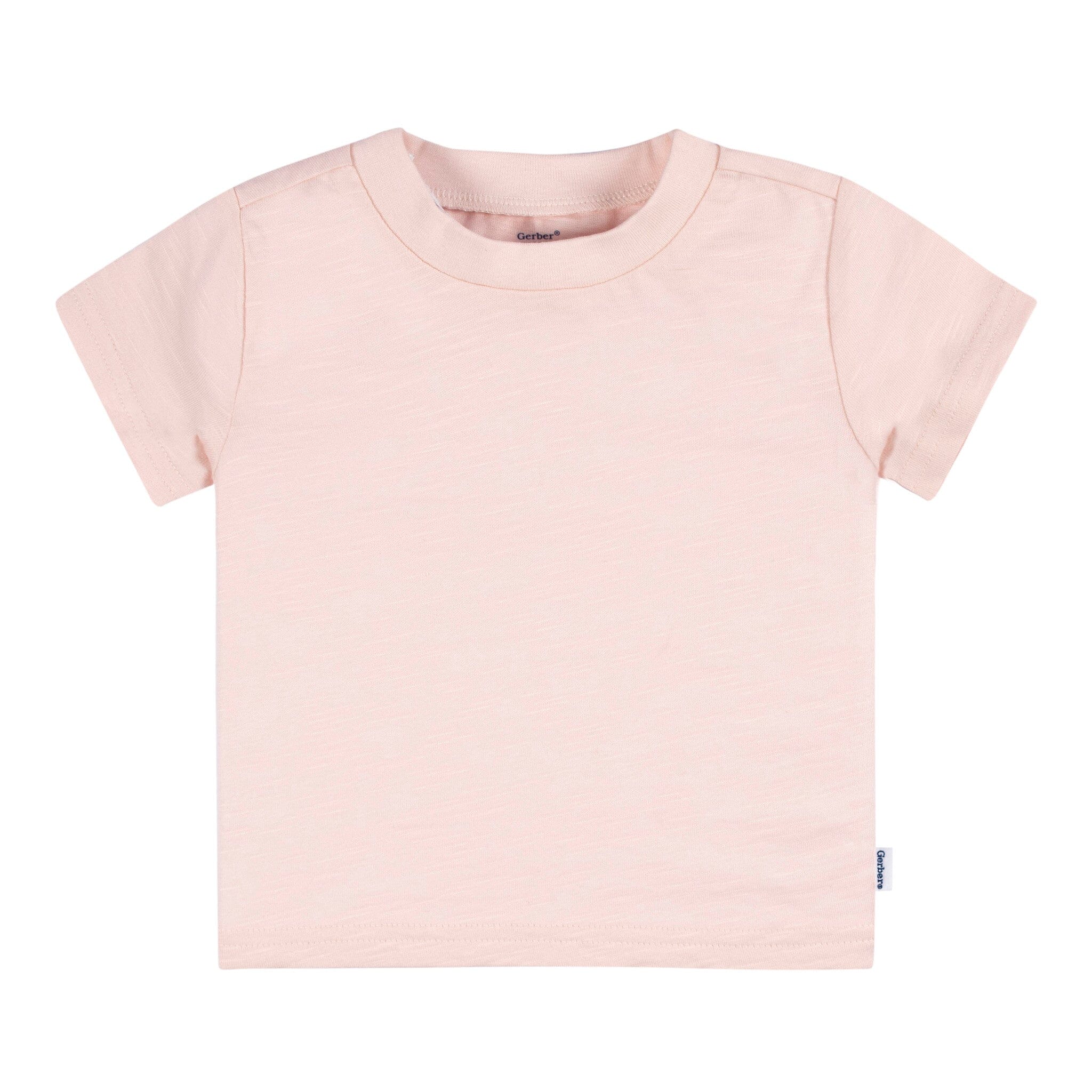 5-Pack Baby Neutral Pink & Green Short Sleeve Tees - Image 7