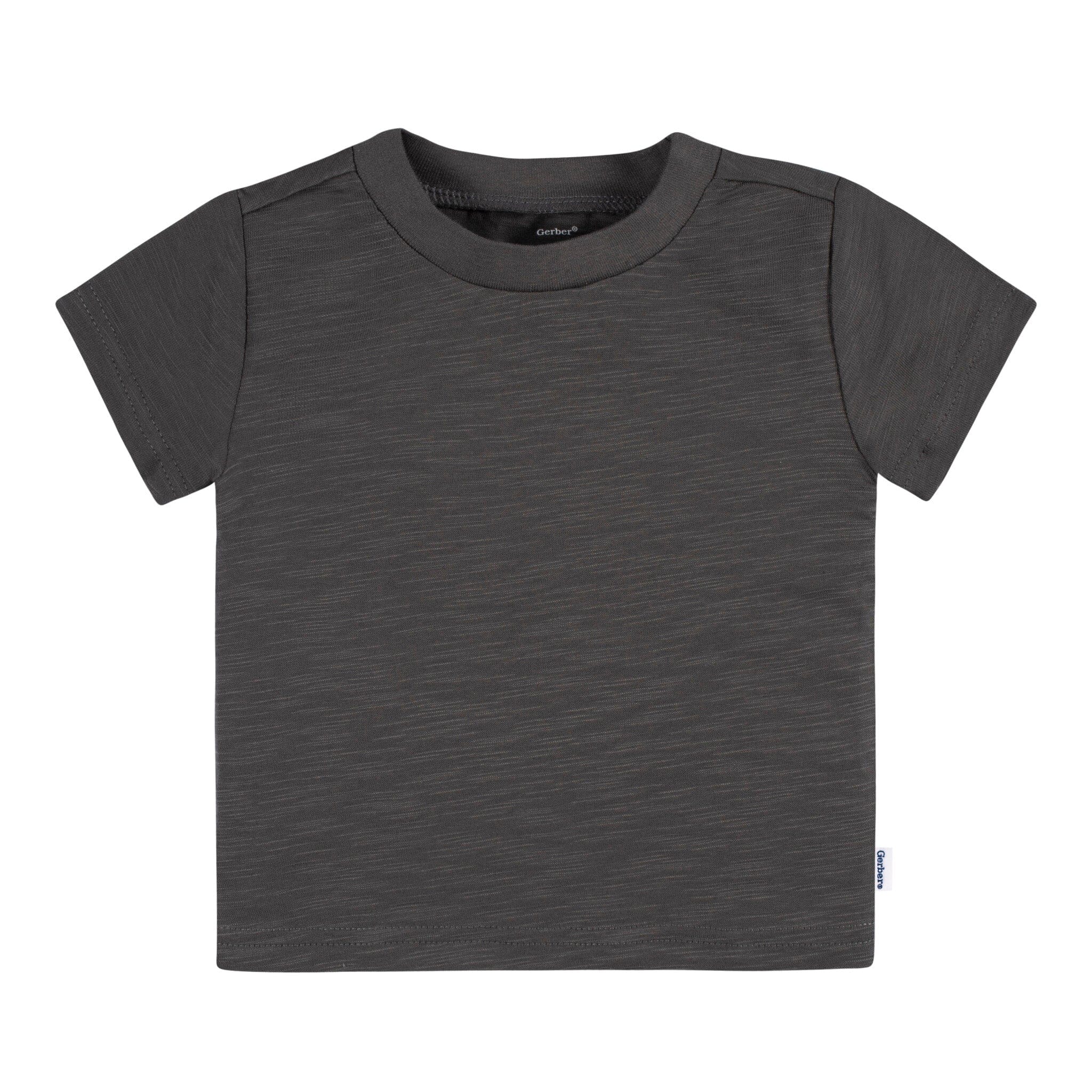 5-Pack Baby Neutral Greys Short Sleeve Tees - Image 4