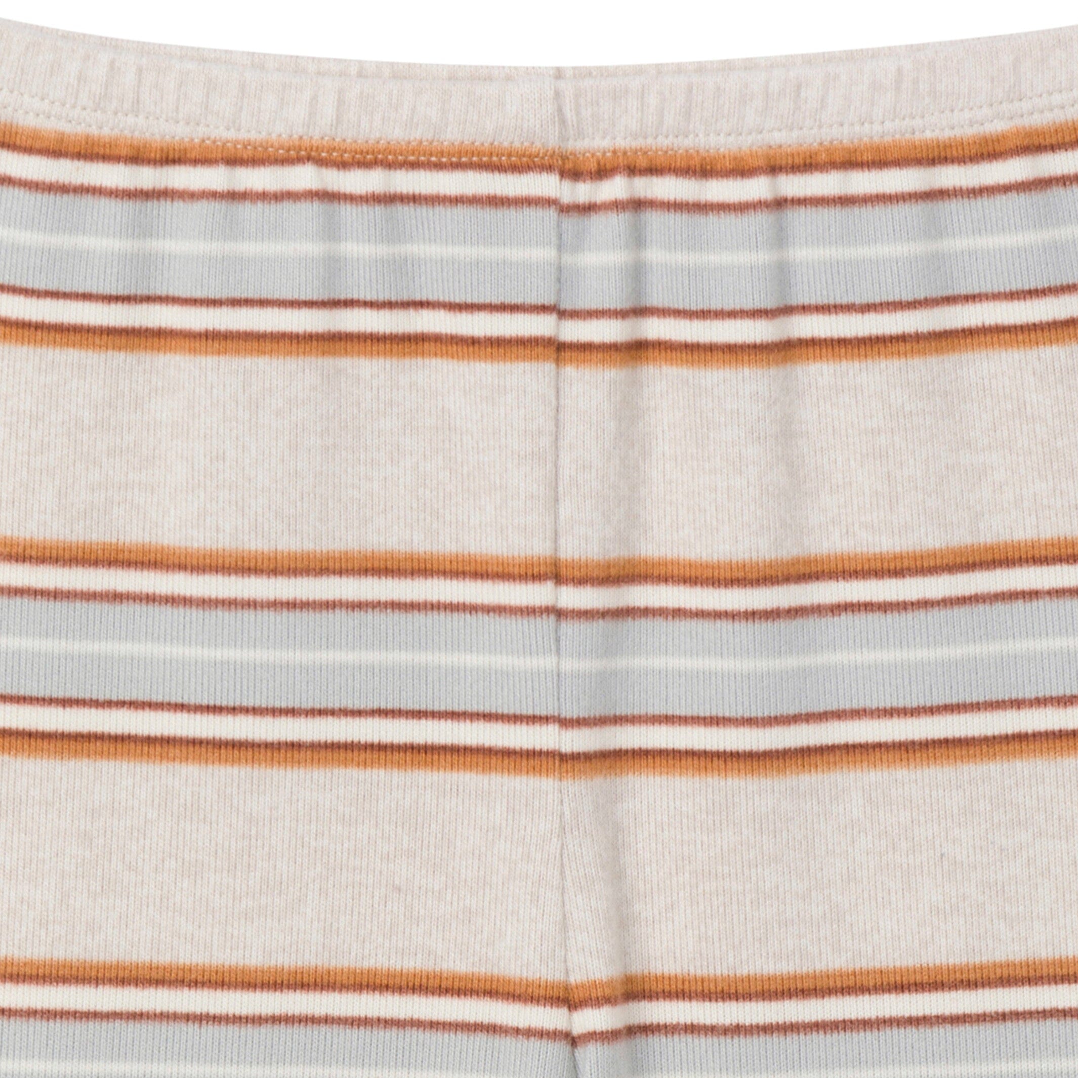 2-Piece Infant & Toddler Neutral Oatmeal Heather Stripe Hacci Pajama Set - Image 6