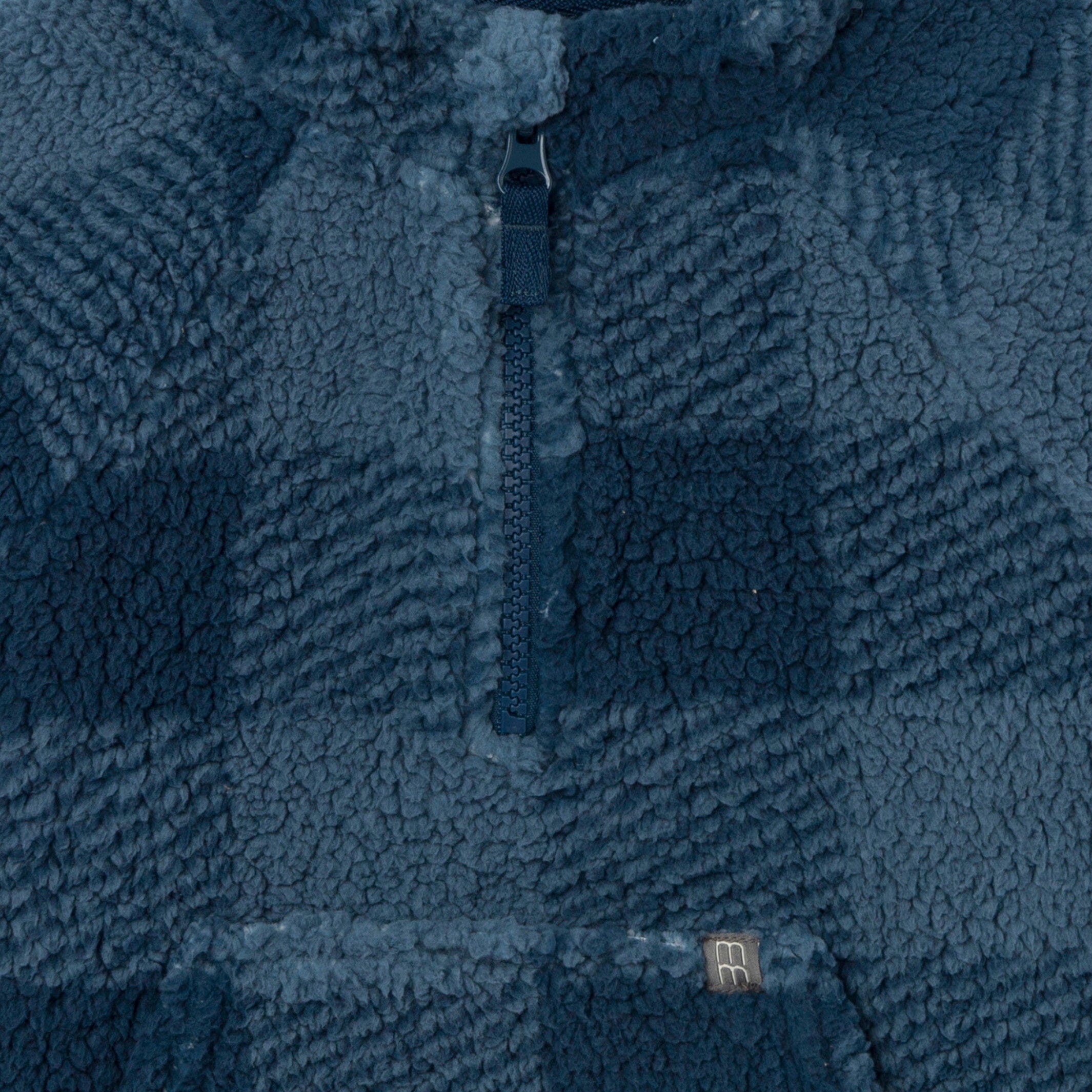 Infant & Toddler Boys Navy Plaid Half-Zip Pullover - Image 4