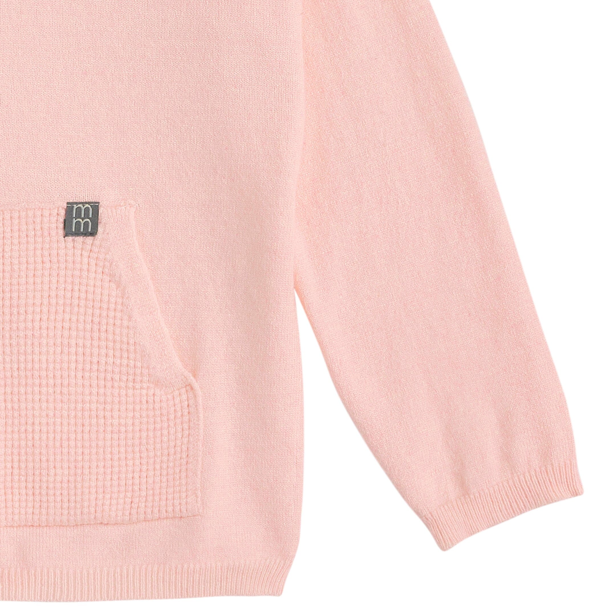 2-Piece Infant & Toddler Pink Hooded Waffle Top and Legging Viscose Set - Image 6