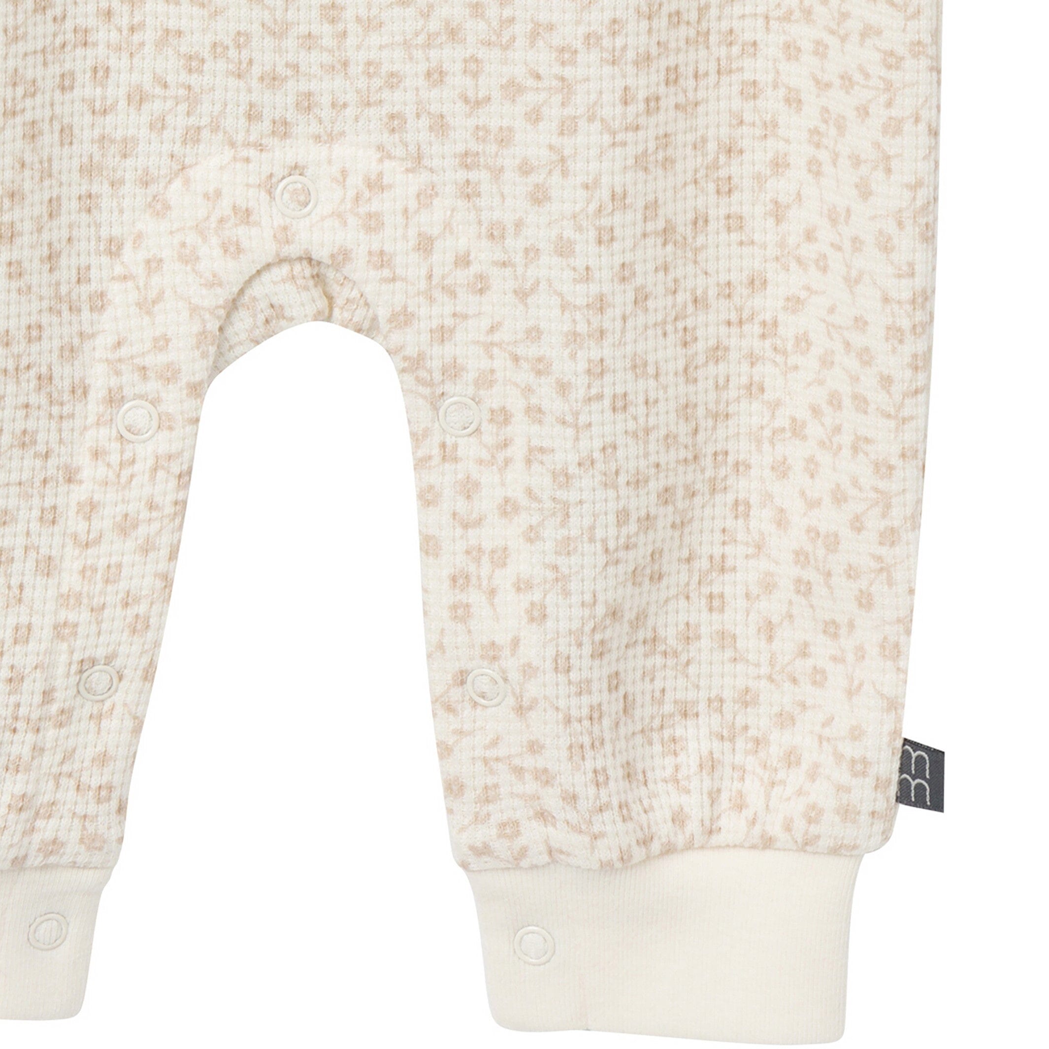 Baby Girls Ivory Ditsy Floral Waffle Slouch Romper - Image 7