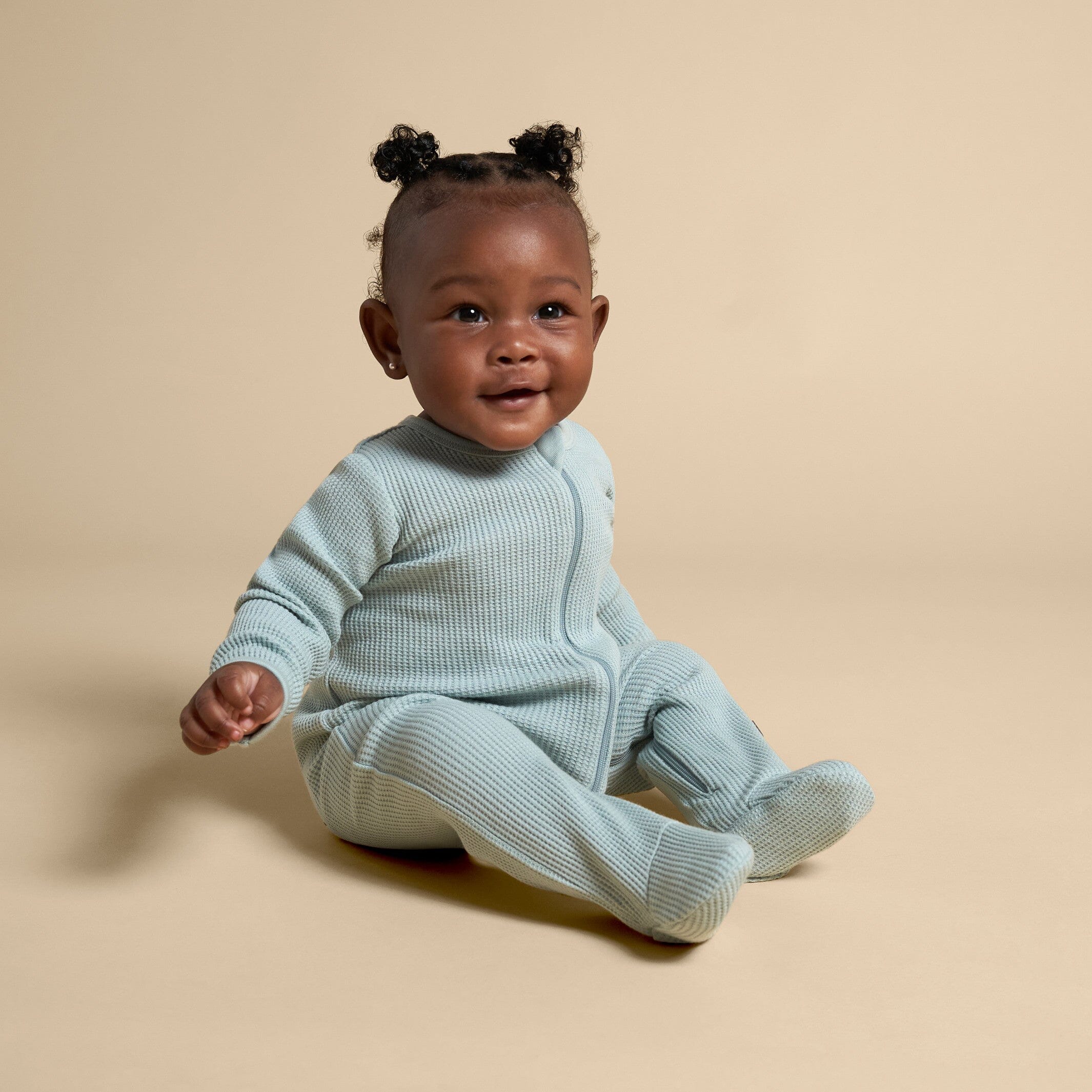 Baby Neutral Medium Sky Waffle Sleep 'N Play - Image 2