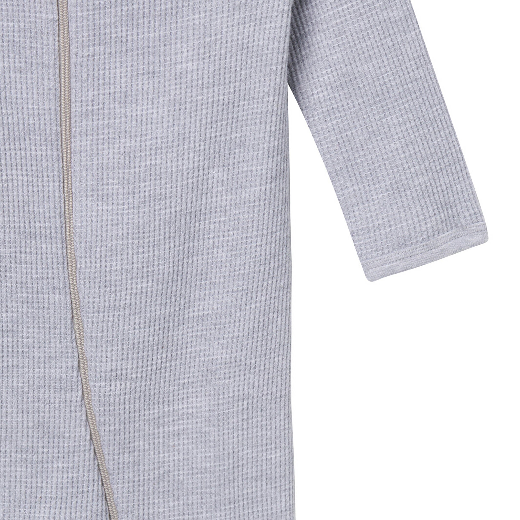 Baby Neutral Grey Heather Waffle Sleep 'N Play - Image 4