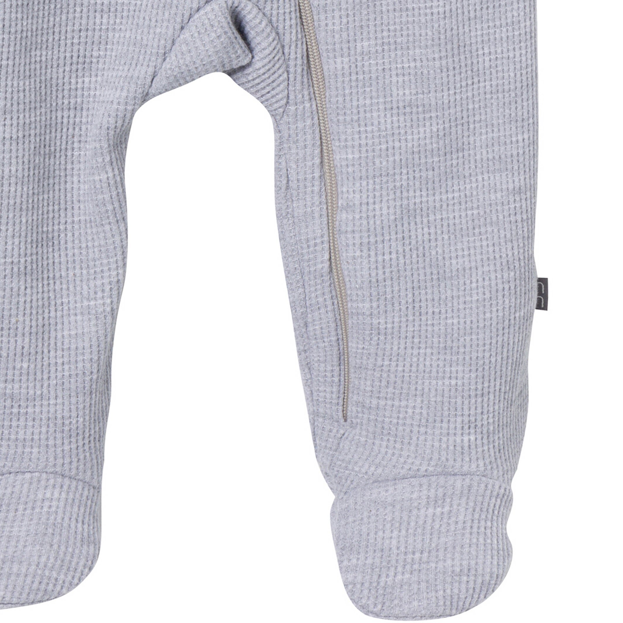 Baby Neutral Grey Heather Waffle Sleep 'N Play - Image 5