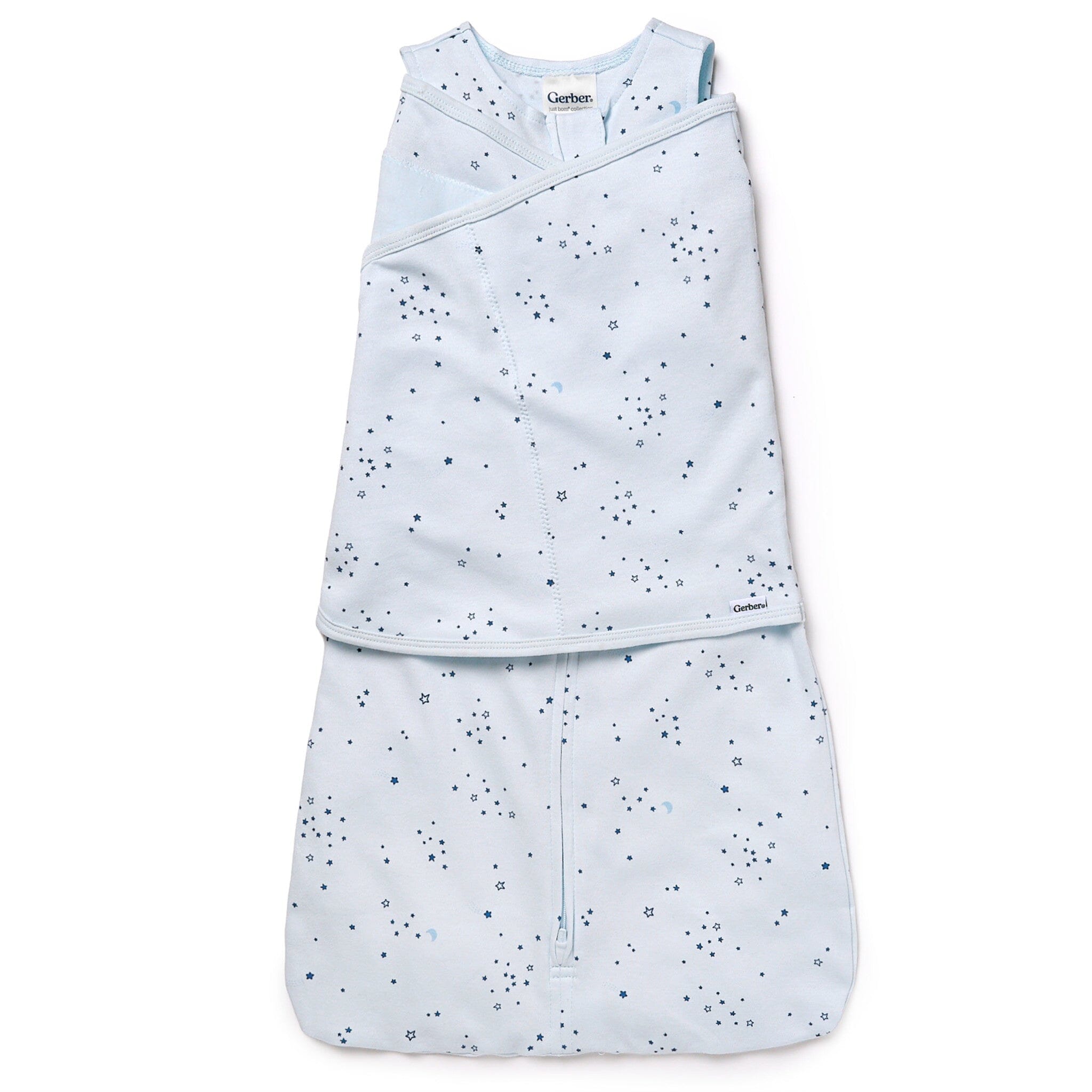 Baby Boys Blue Stars Wearable Swaddle Wrap