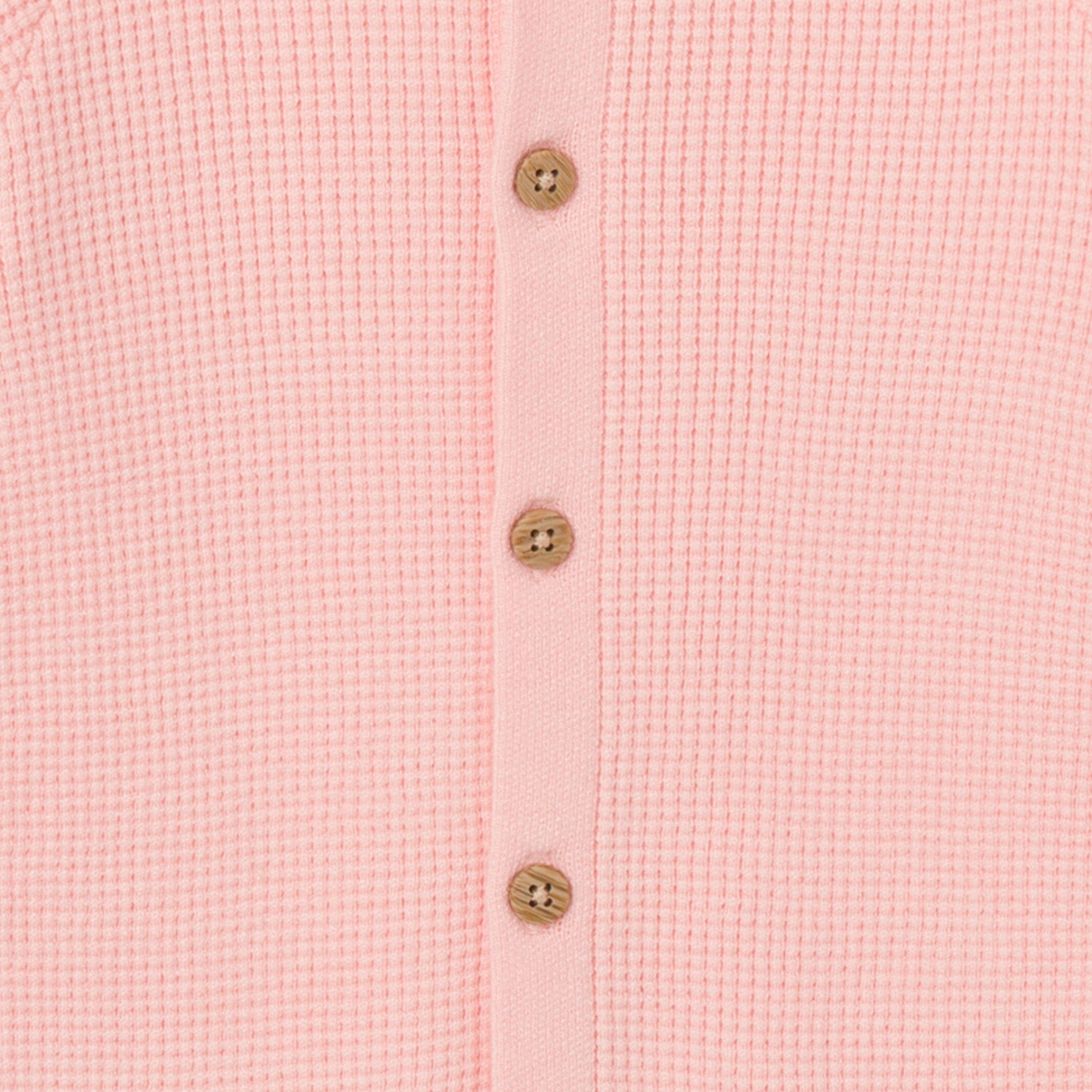 Baby Girls Pink Hooded Viscose Sweater Romper - Image 3
