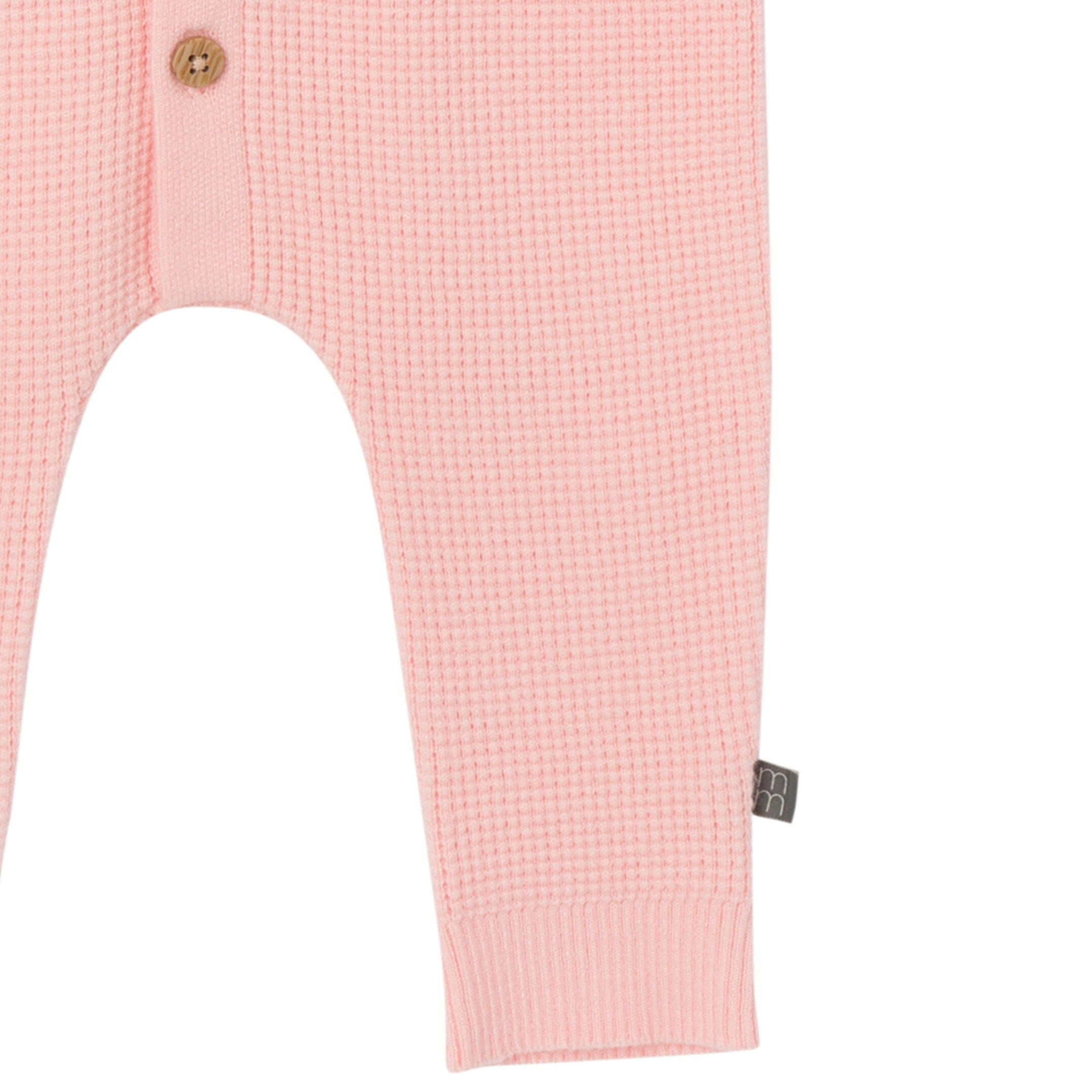 Baby Girls Pink Hooded Viscose Sweater Romper - Image 5