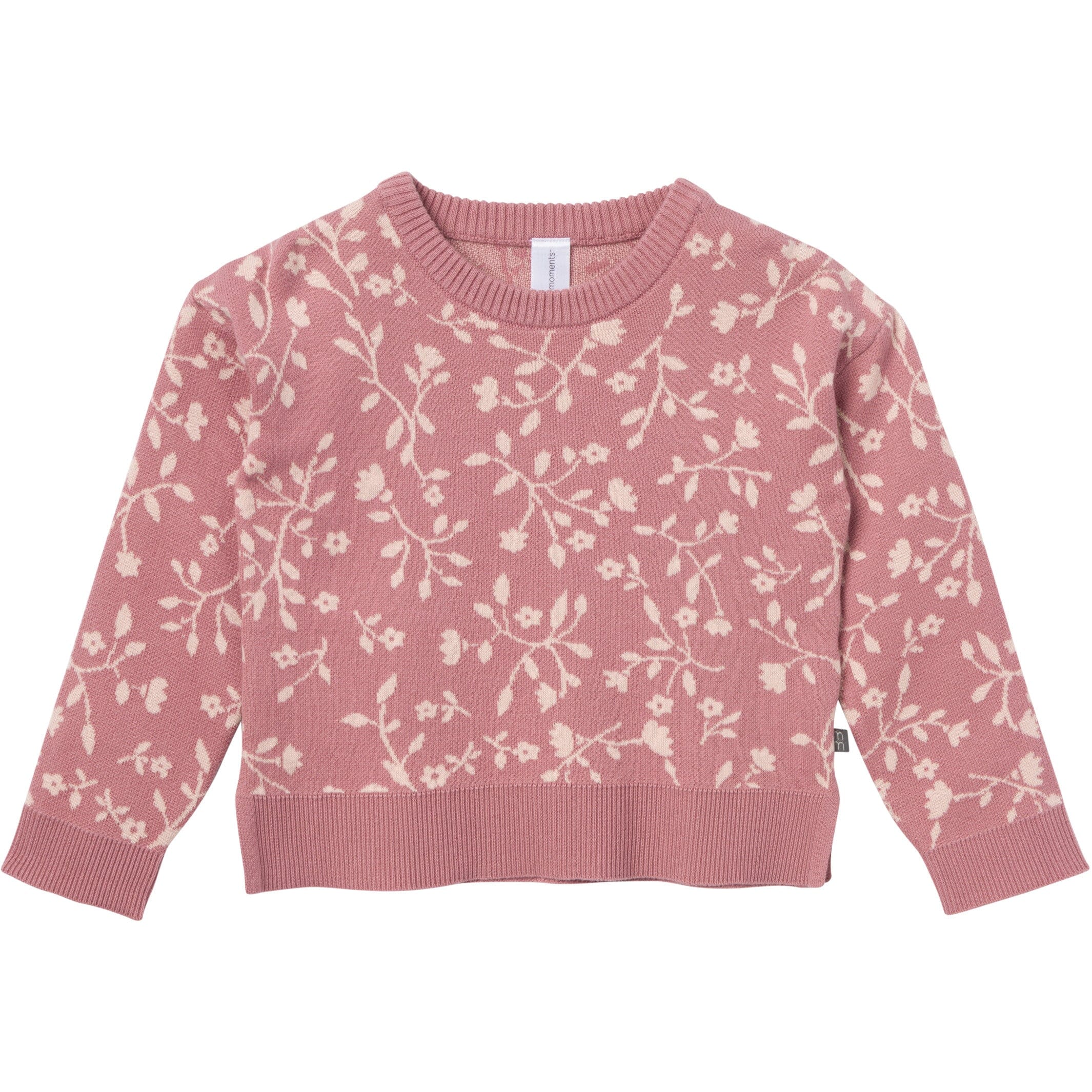 2-Piece Infant & Toddler Girls Dark Rose Branches Jacquard Sweater Set - Image 4