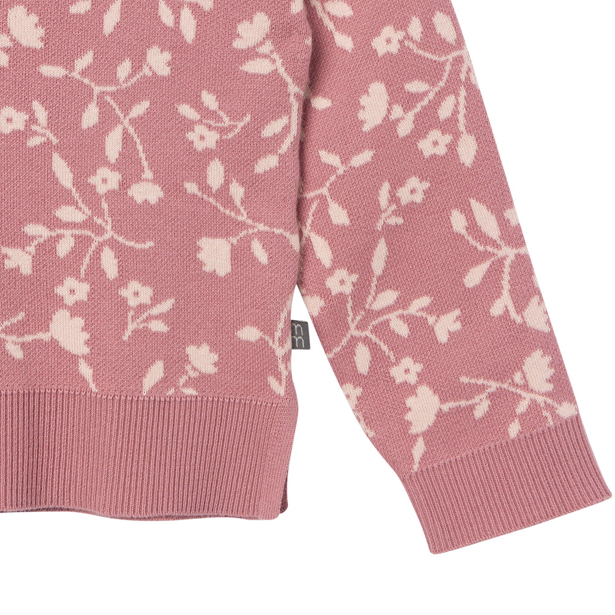 2-Piece Infant & Toddler Girls Dark Rose Branches Jacquard Sweater Set - Image 6
