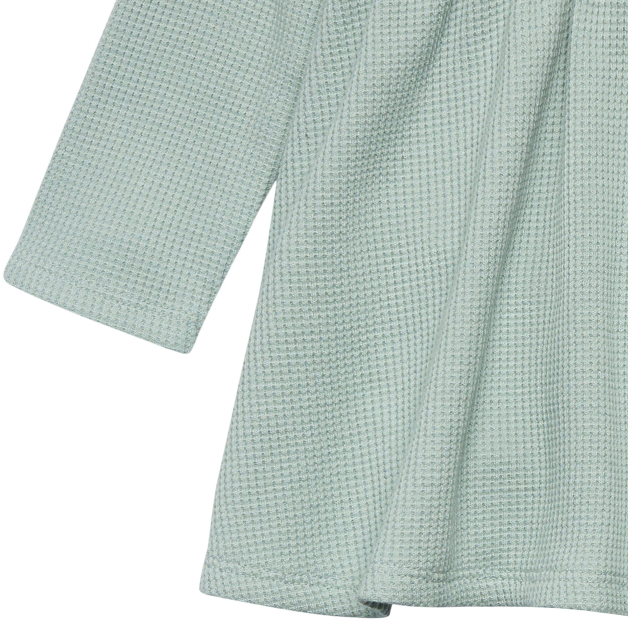 2-Piece Baby Girls Medium Sky Waffle Dress Set - Image 4