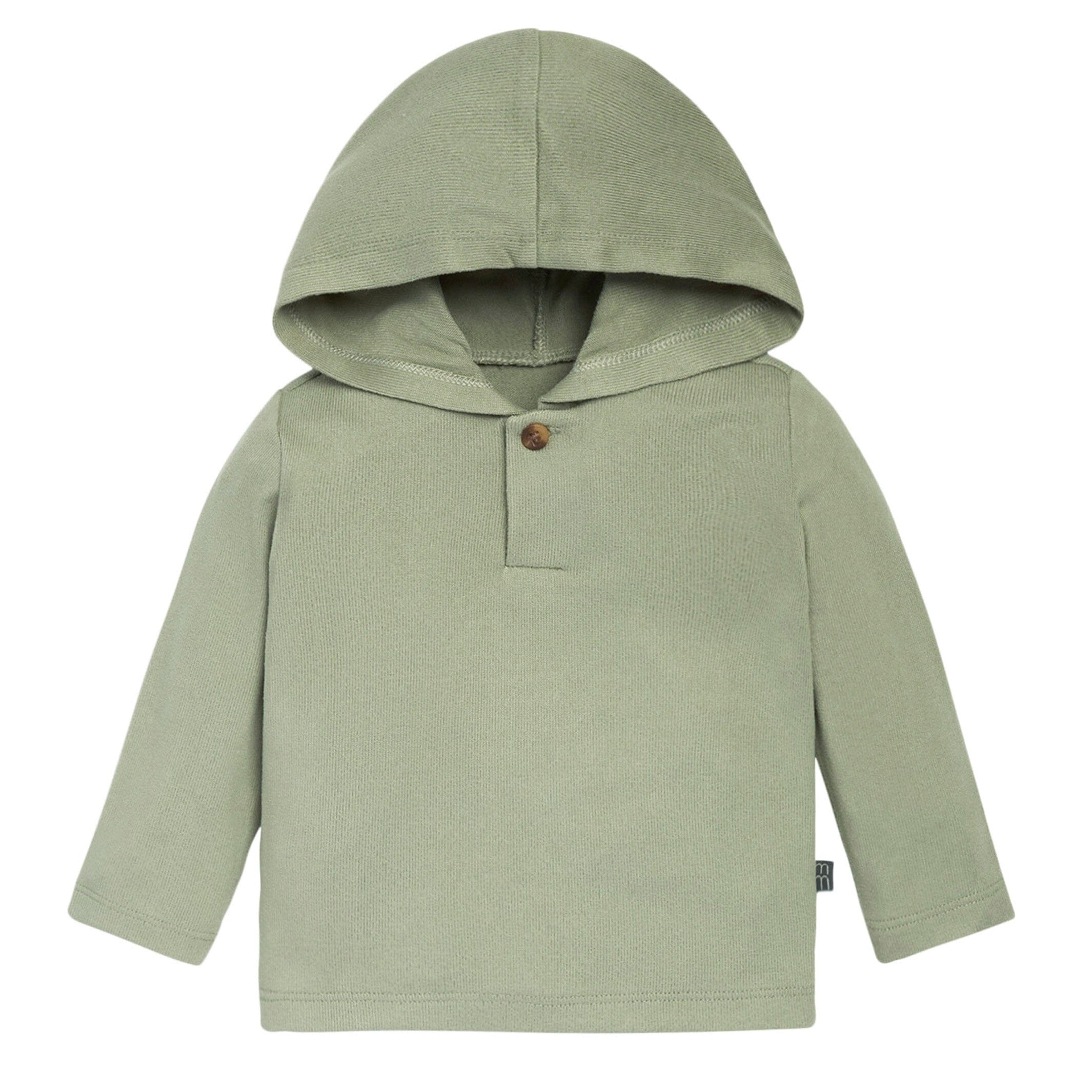 2-Piece Baby Boys Medium Green Hacci Hooded Top and Joggers Set - Image 2