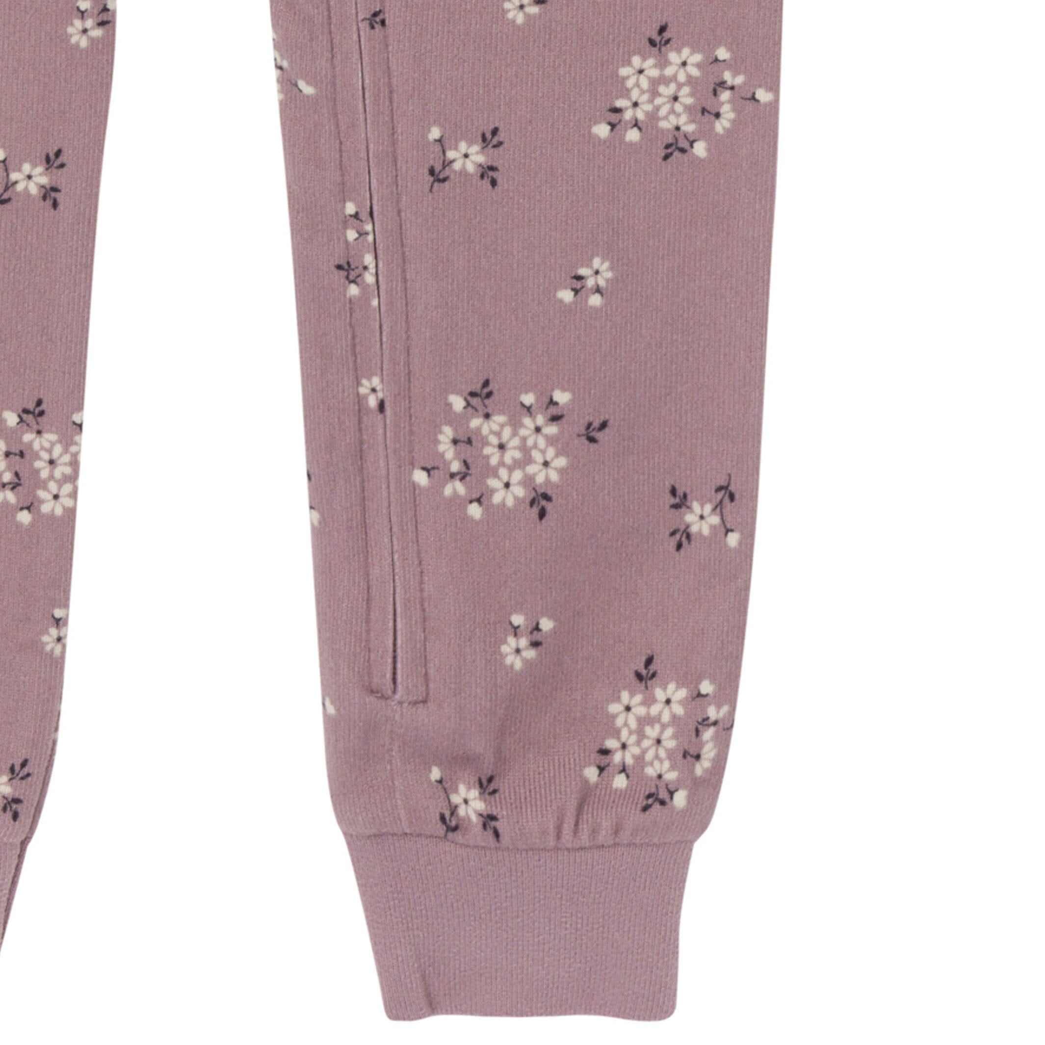 Baby Girls Medium Lilac Posies Hacci Footless Pajamas - Image 6