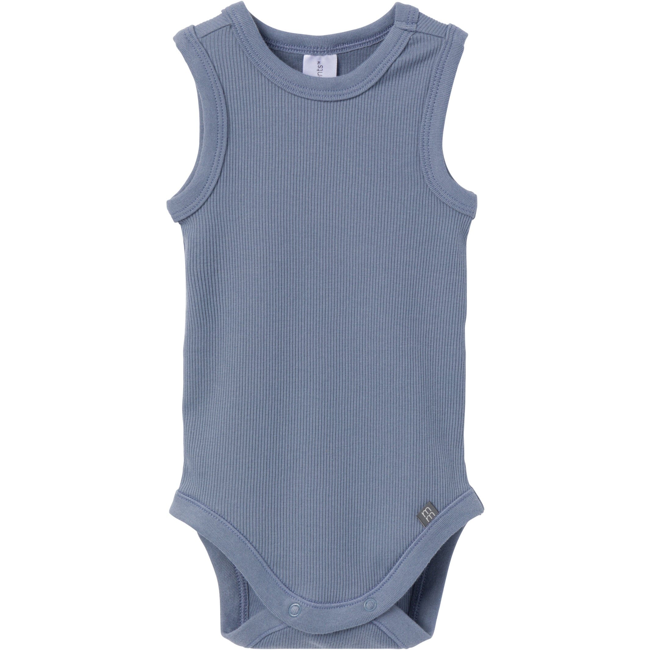 4-Piece Baby Boys Tan & Blue Bodysuits and Shorts Set - Image 5