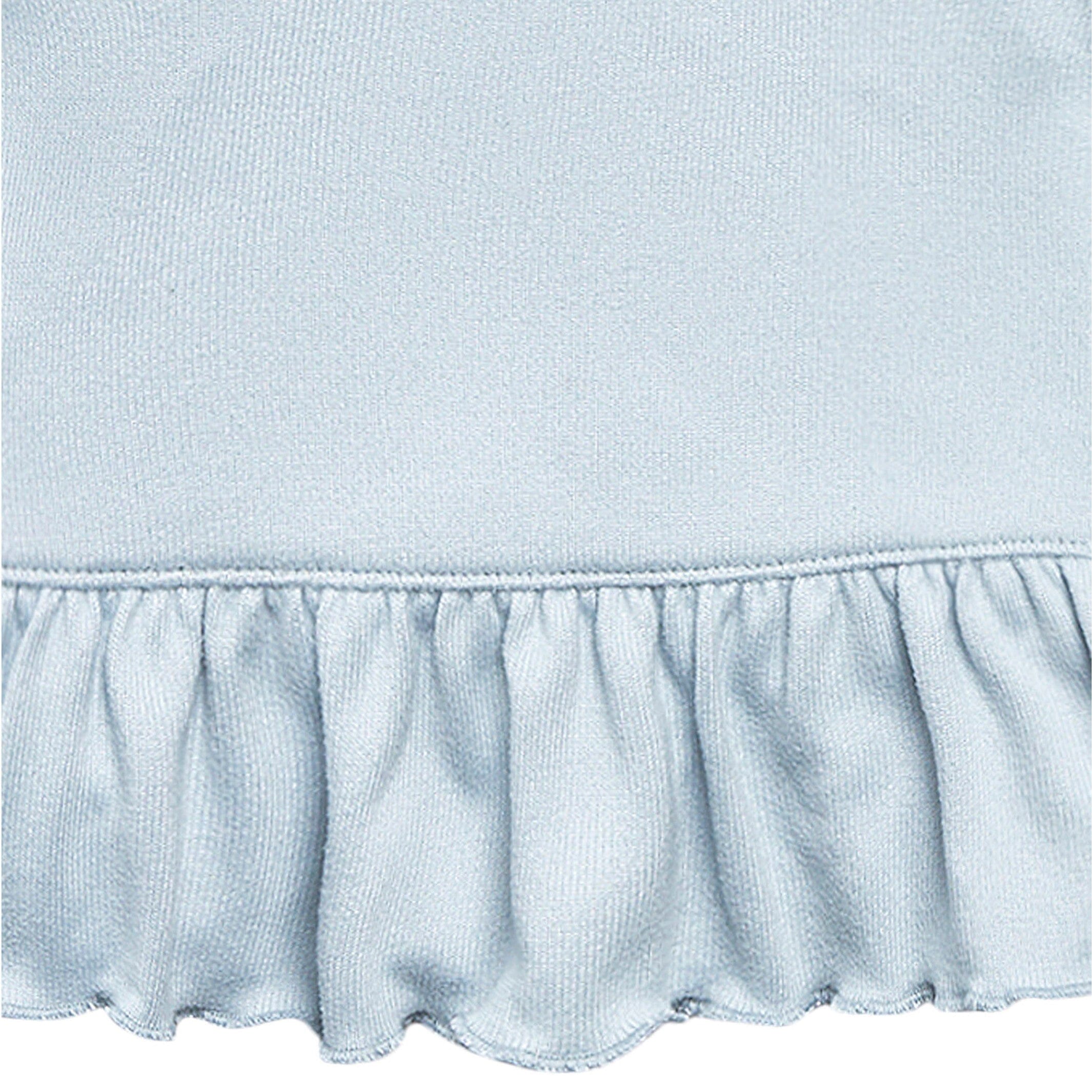 2-Piece Baby Girls Light Blue Hacci Peplum Top and Joggers Set - Image 5