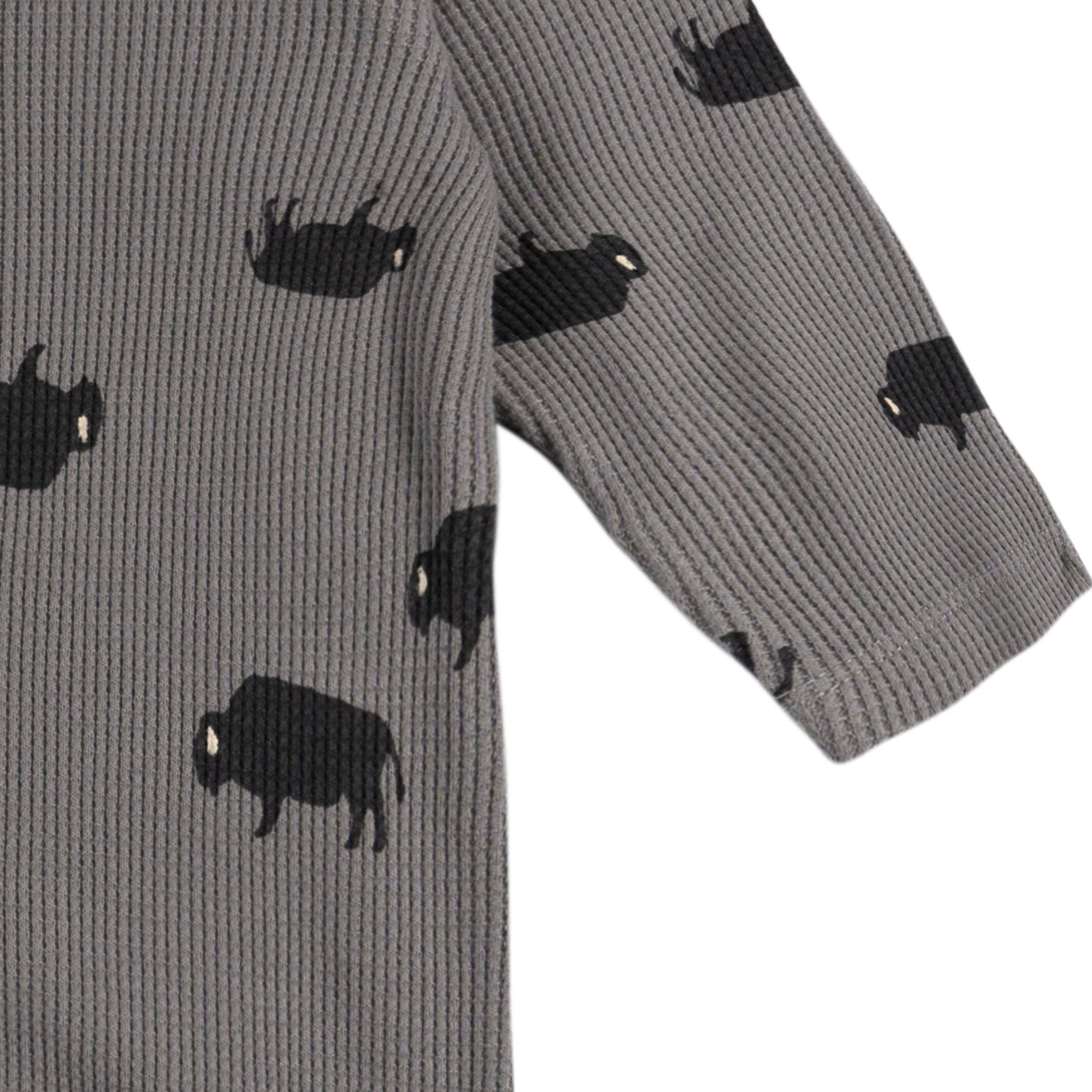 Baby Boys Buffalo Waffle Romper - Image 3