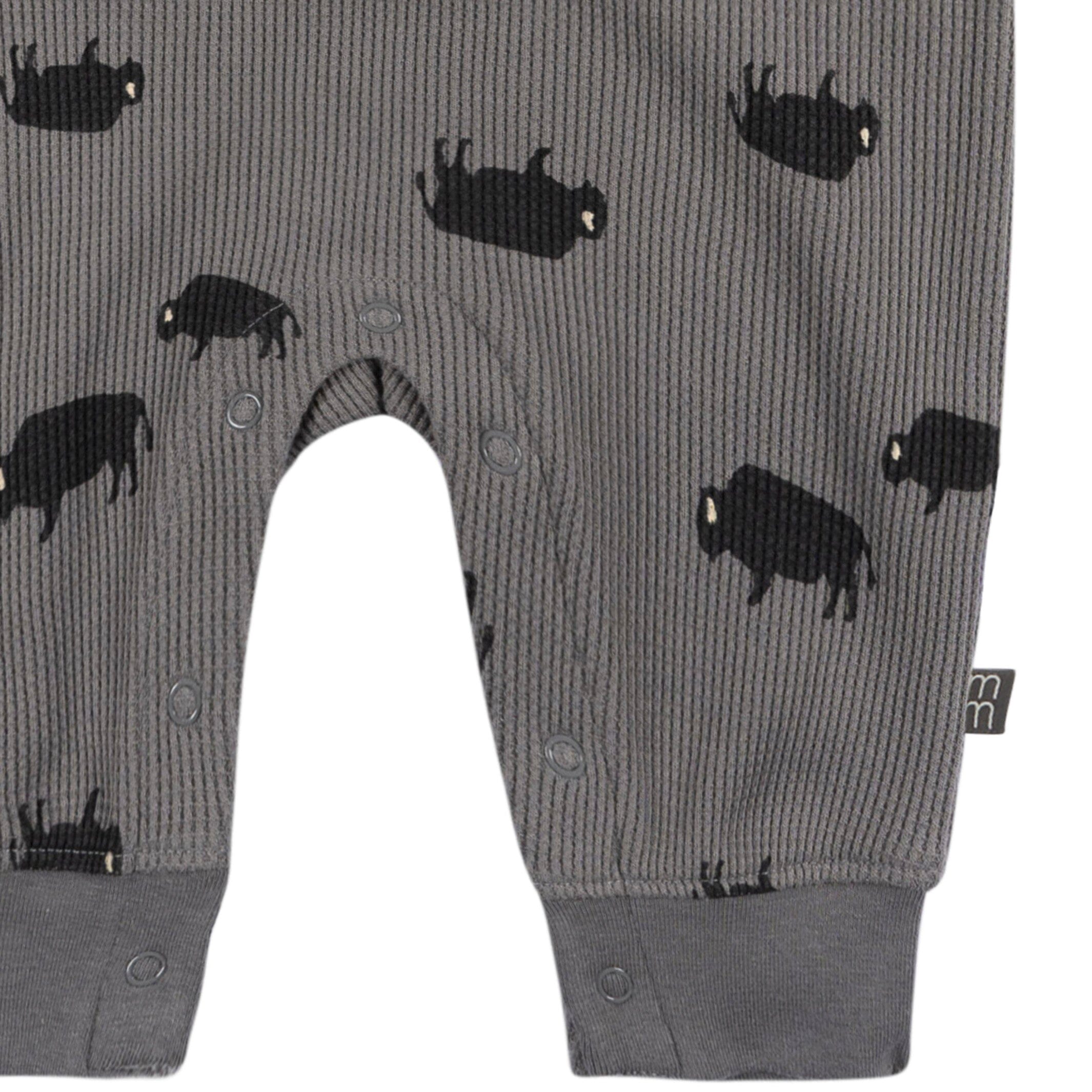 Baby Boys Buffalo Waffle Romper - Image 4