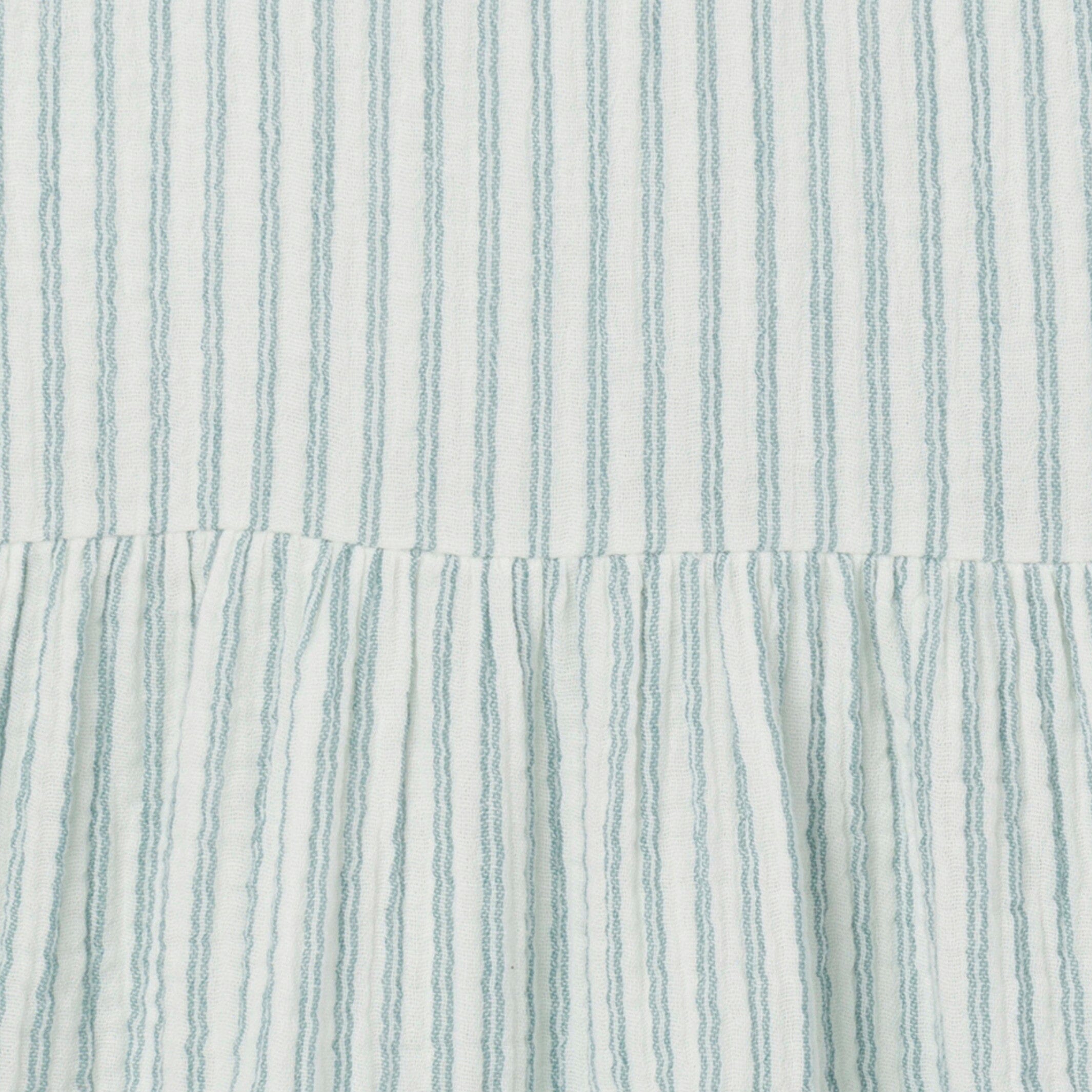 Infant & Toddler Girls Teal Stripe Gauze Dress - Image 8