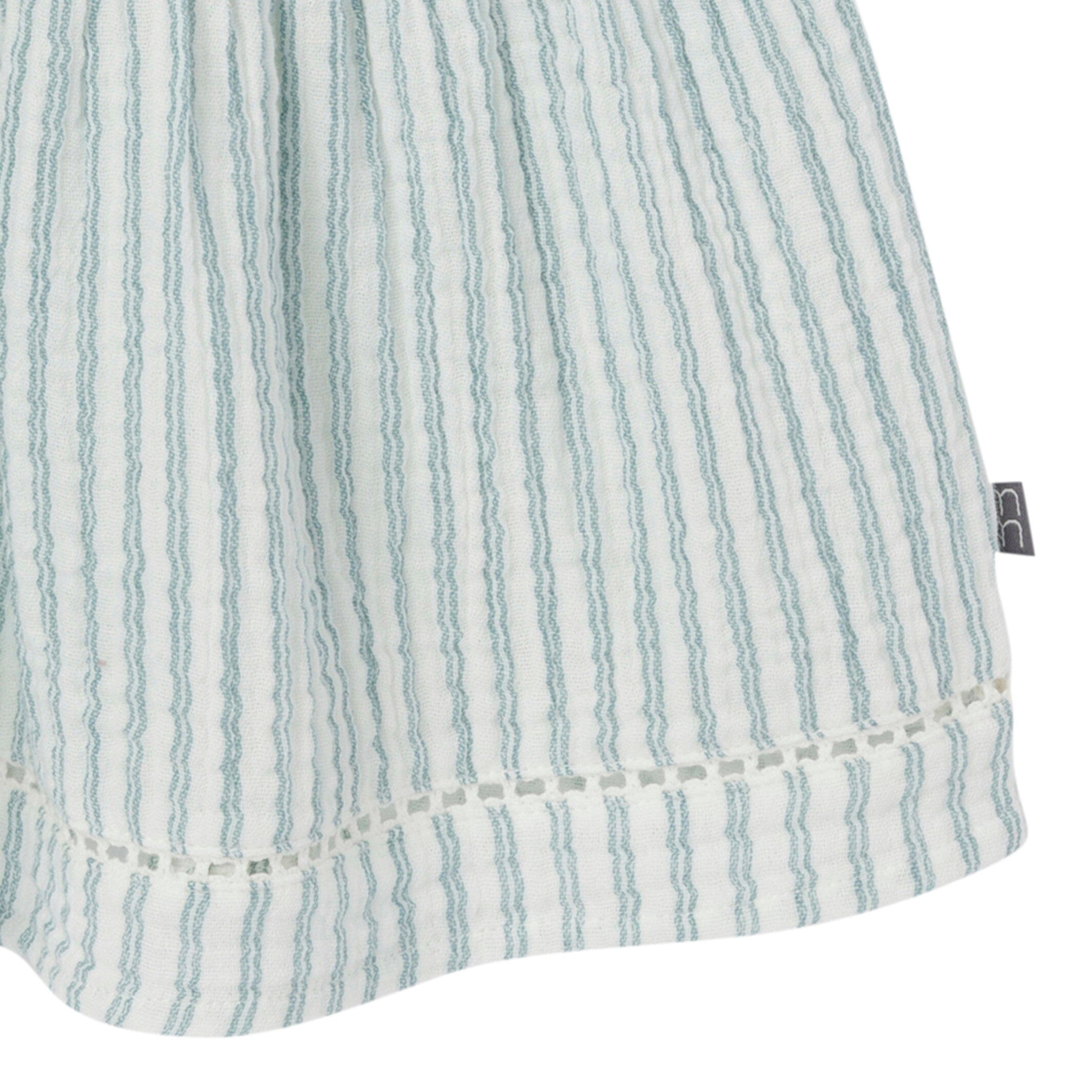Infant & Toddler Girls Teal Stripe Gauze Dress - Image 9