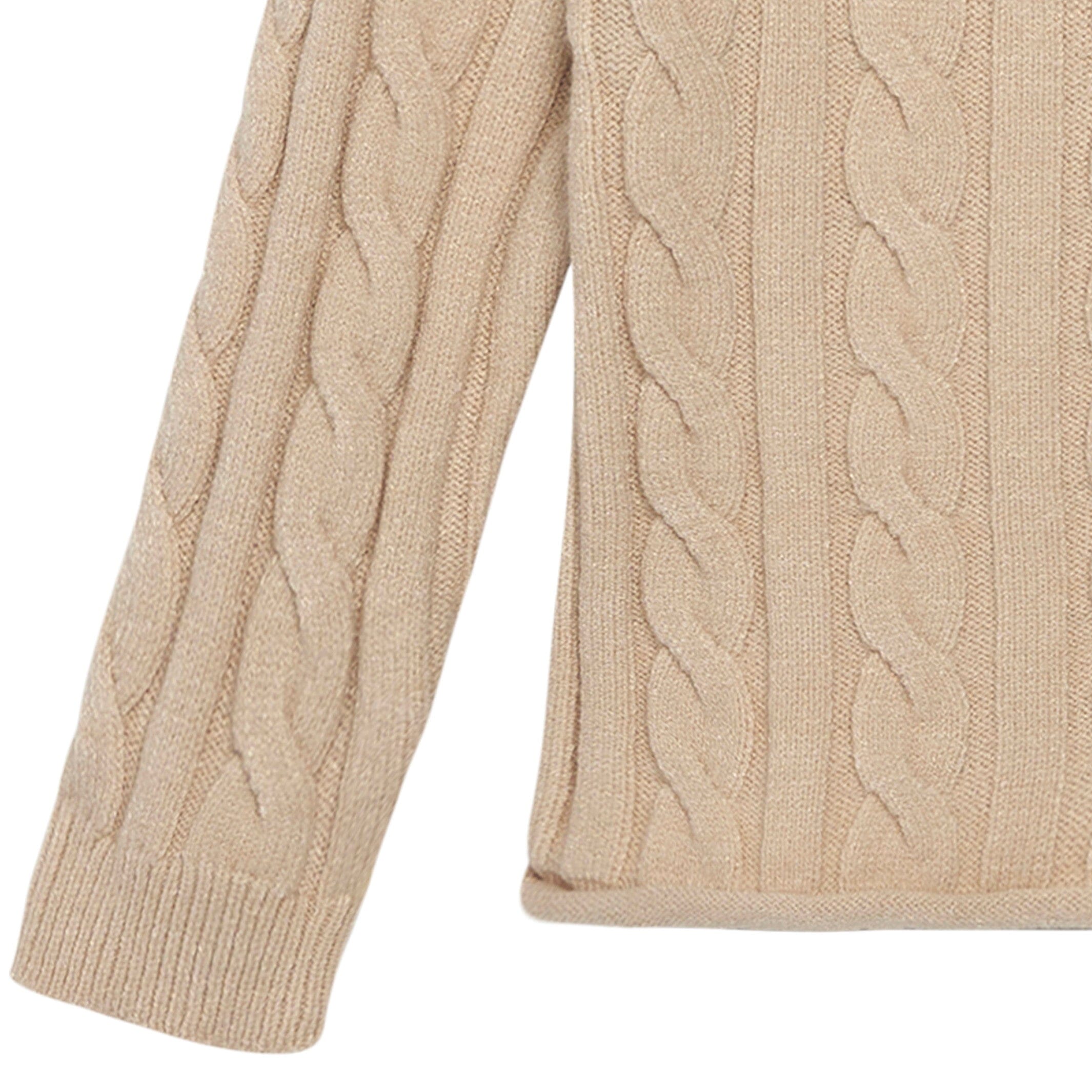 2-Piece Toddler Girls Oatmeal Viscose Sweater Set - Image 5