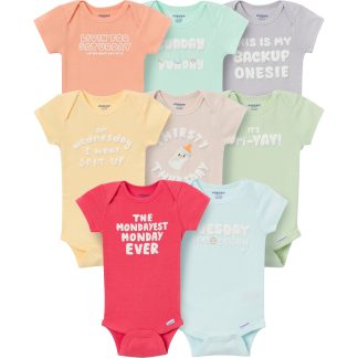8-Pack Baby Neutral Quotes Onesies Brand Bodysuits