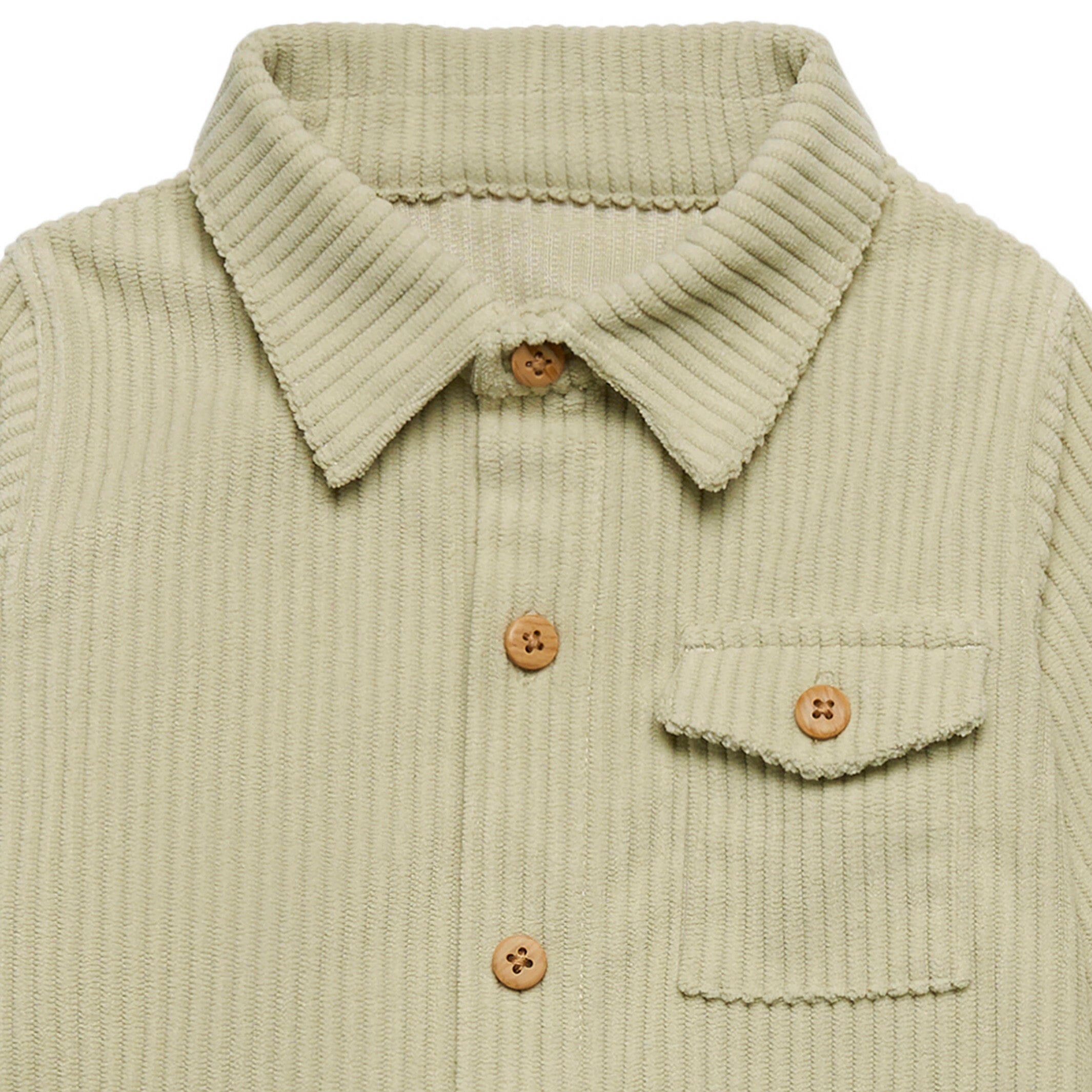 Baby Boys Sage Corduroy Romper - Image 3