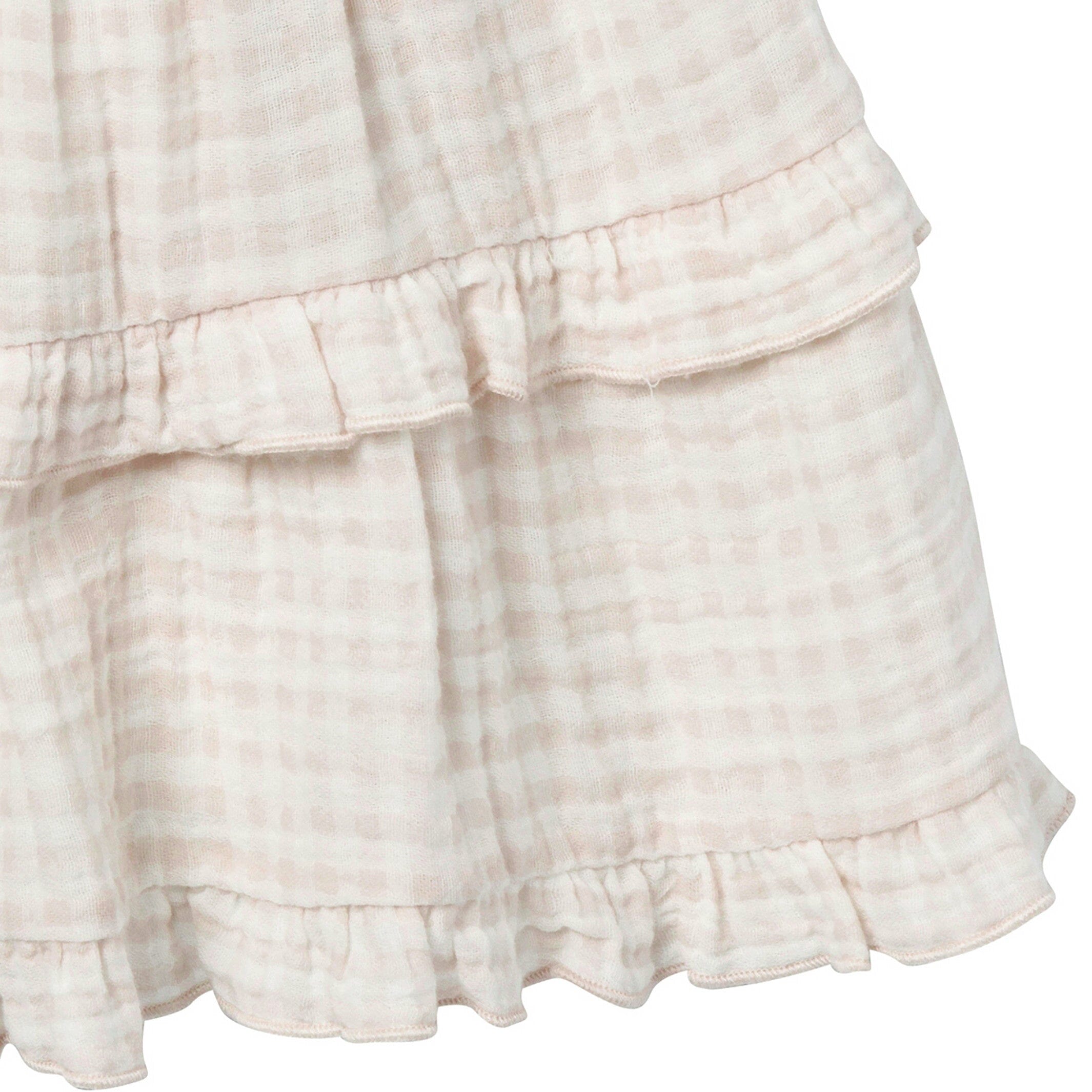 Infant & Toddler Girls Tan Gingham Gauze Dress - Image 6