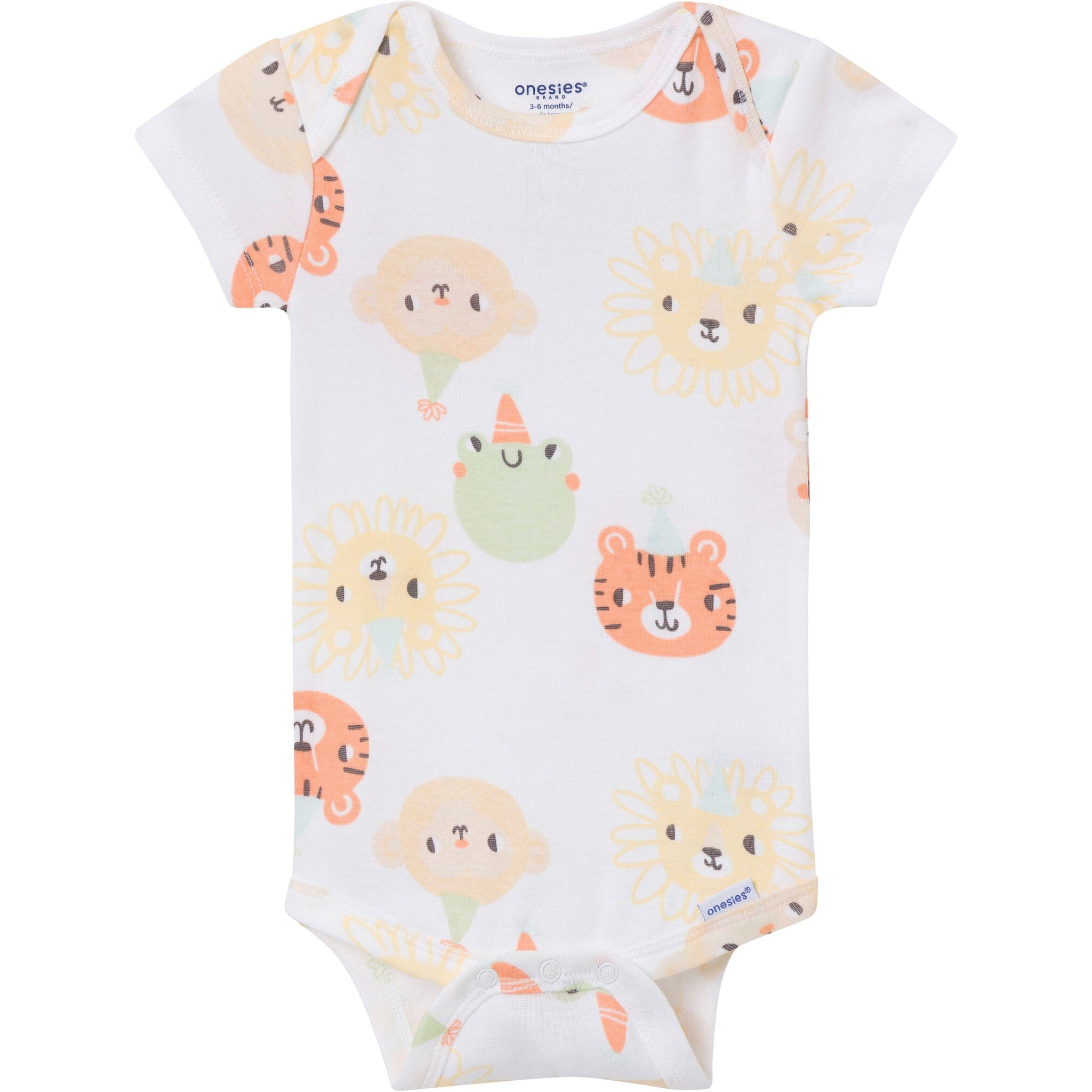 8-Pack Baby Neutral Party Animal Onesies Brand Bodysuits - Image 8