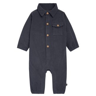 Baby Boys Navy Corduroy Romper
