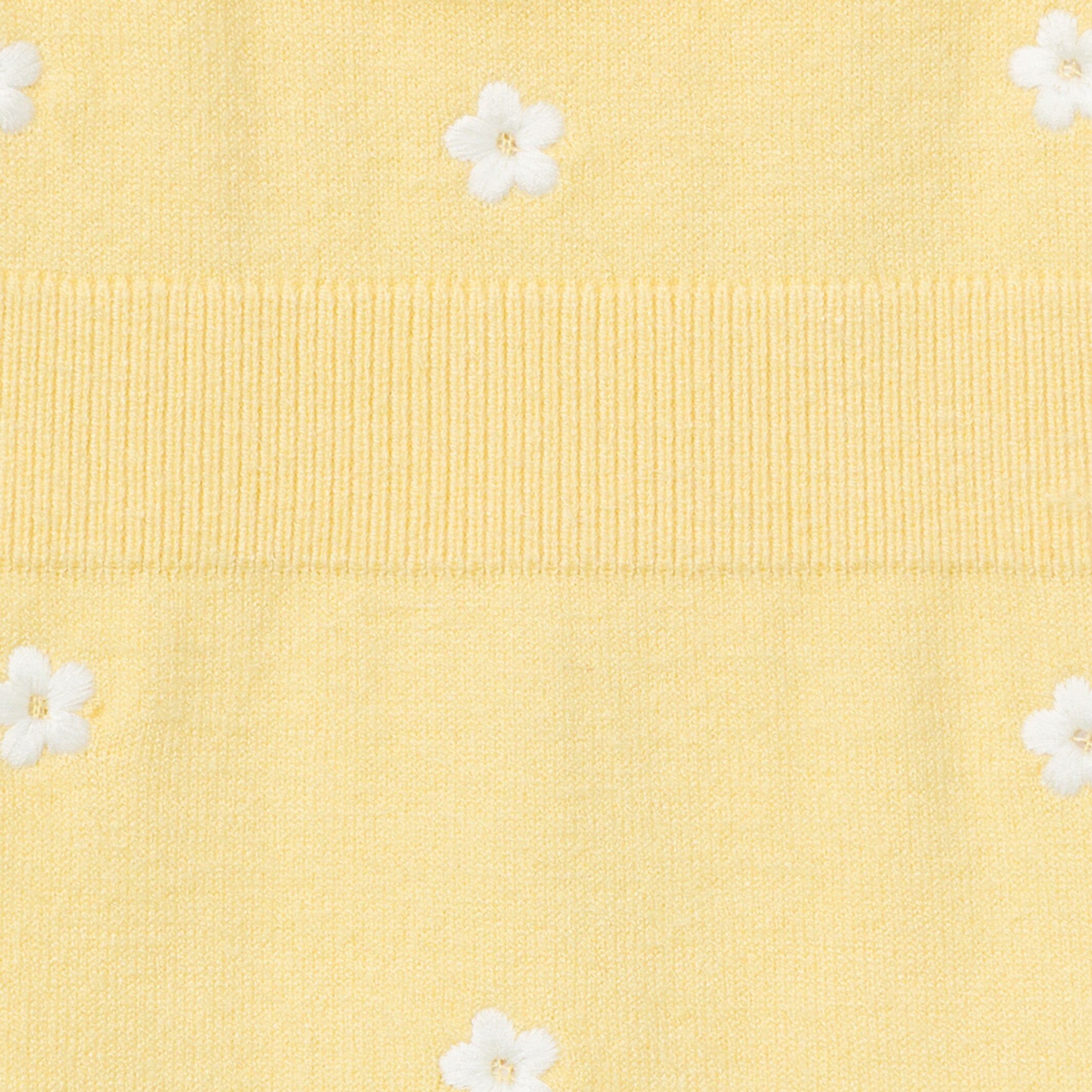 Baby Girls Yellow Floral Jersey Sunsuit Viscose Romper - Image 4