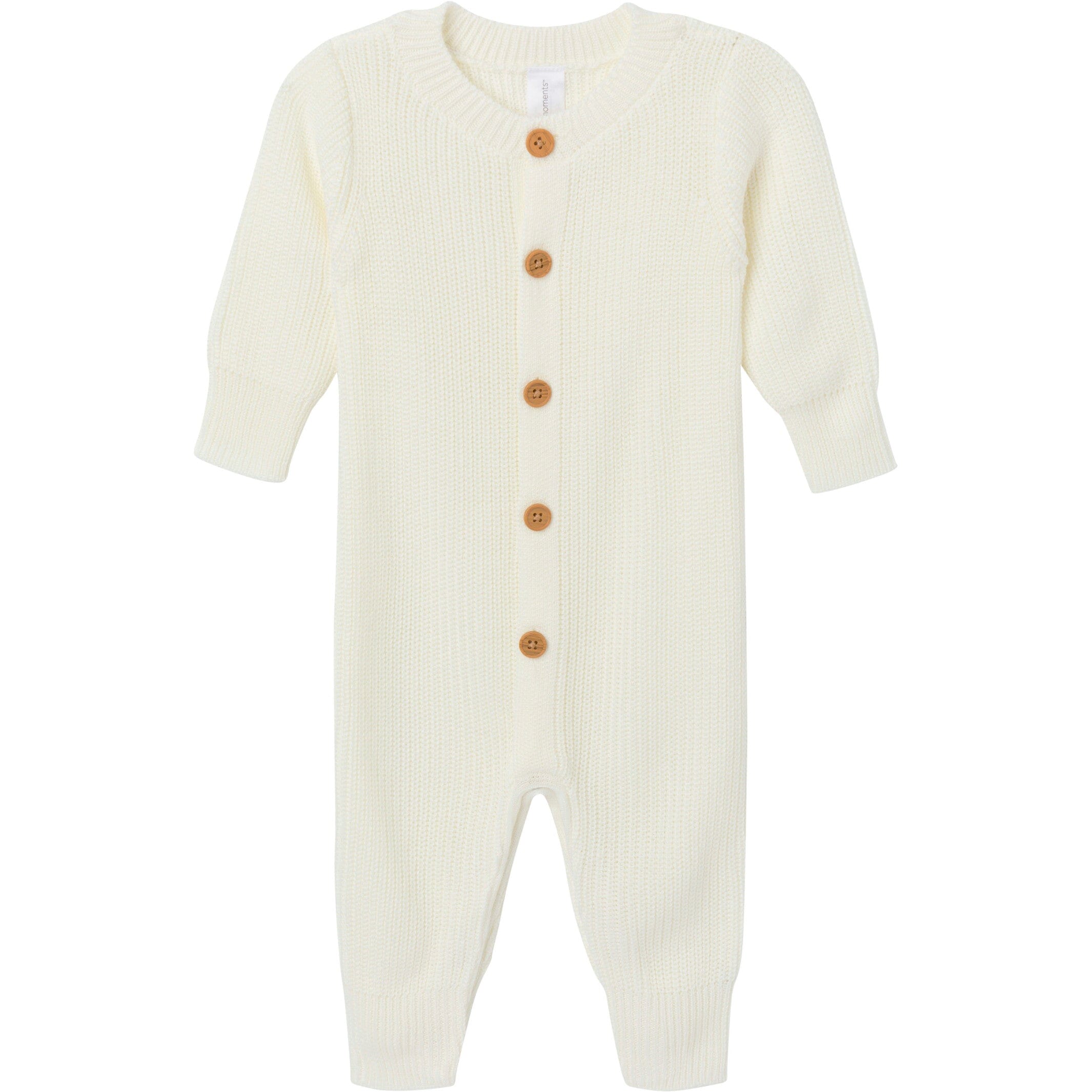 2-Piece Baby Neutral Ivory Sweater Romper & Hat Set - Image 4
