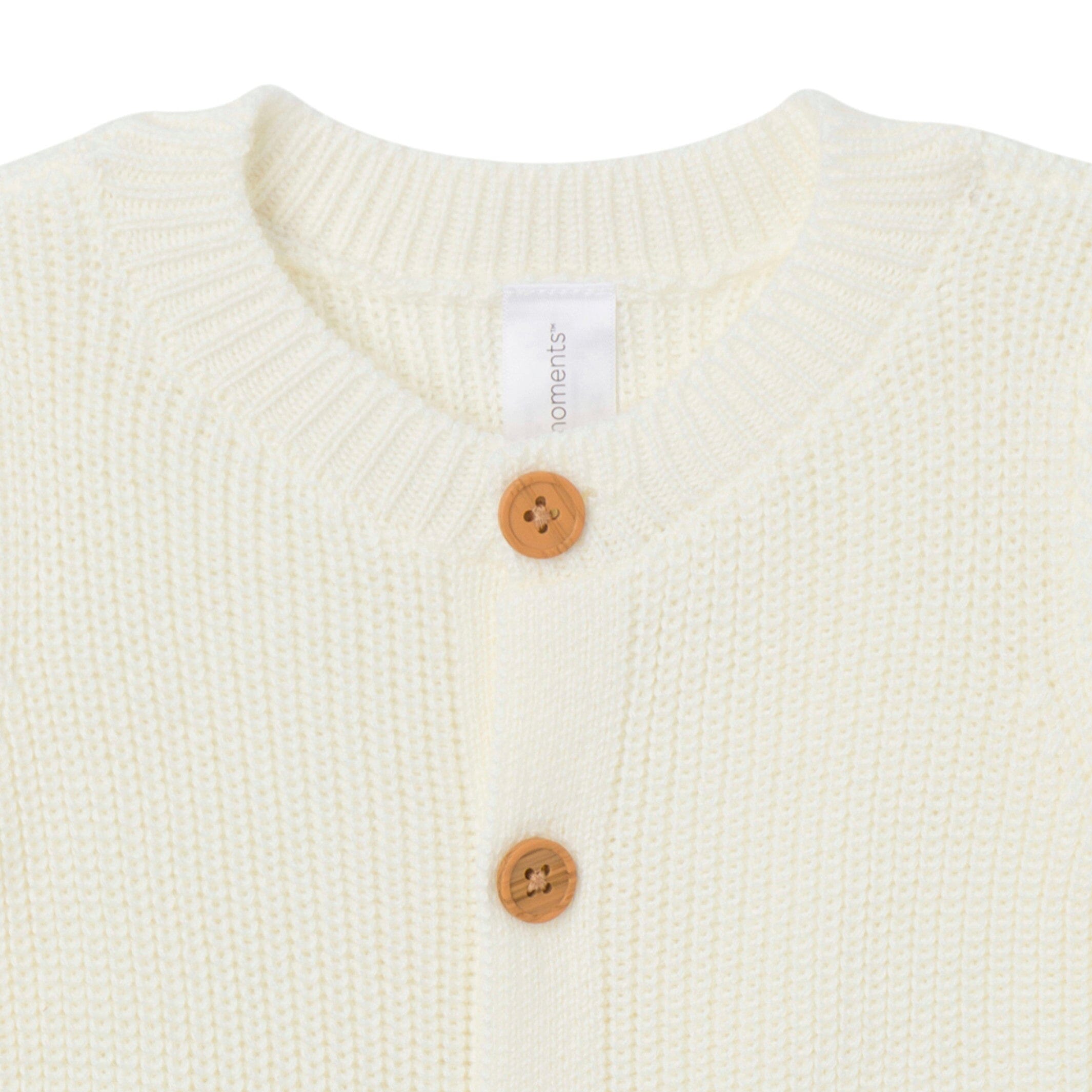 2-Piece Baby Neutral Ivory Sweater Romper & Hat Set - Image 5