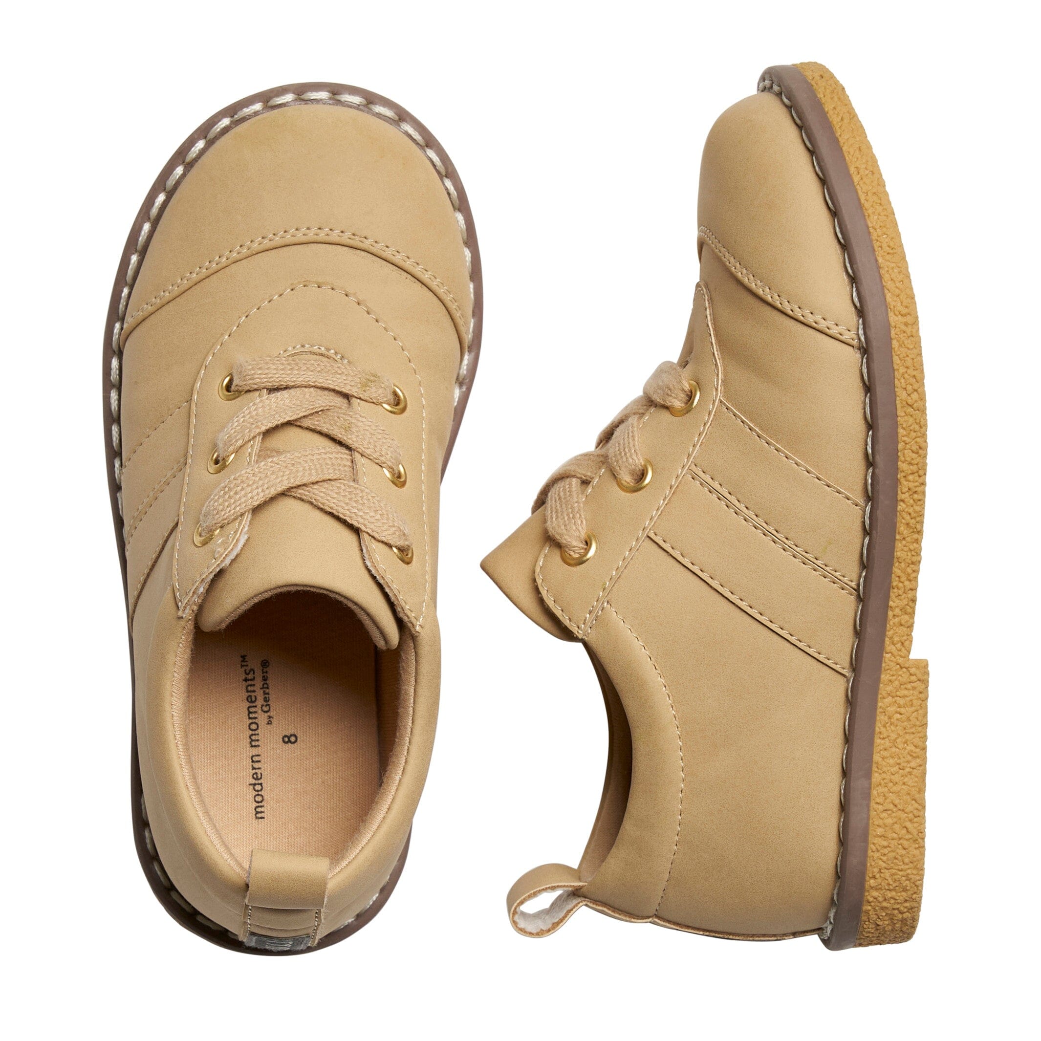 Infant & Toddler Boys Light Medium Brown Oxfords - Image 2