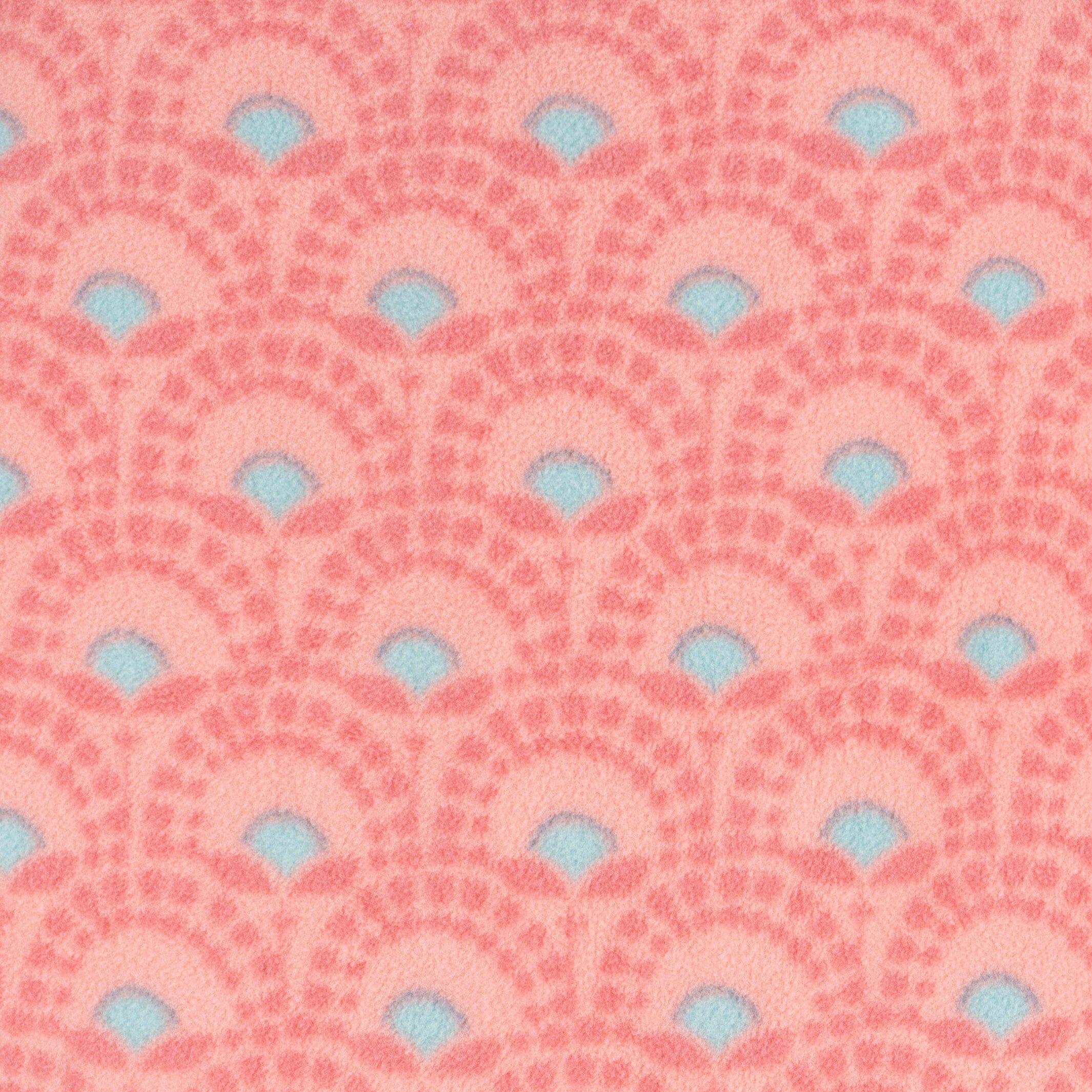 Baby & Toddler Girls Pink Geometric Footed Fleece Pajamas - Image 2