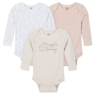 3-Pack Baby Girls Snuggle Bunny Onesies® Bodysuits