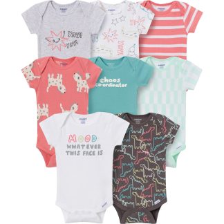 8-Pack Baby Boys Mood Onesies Brand Bodysuits