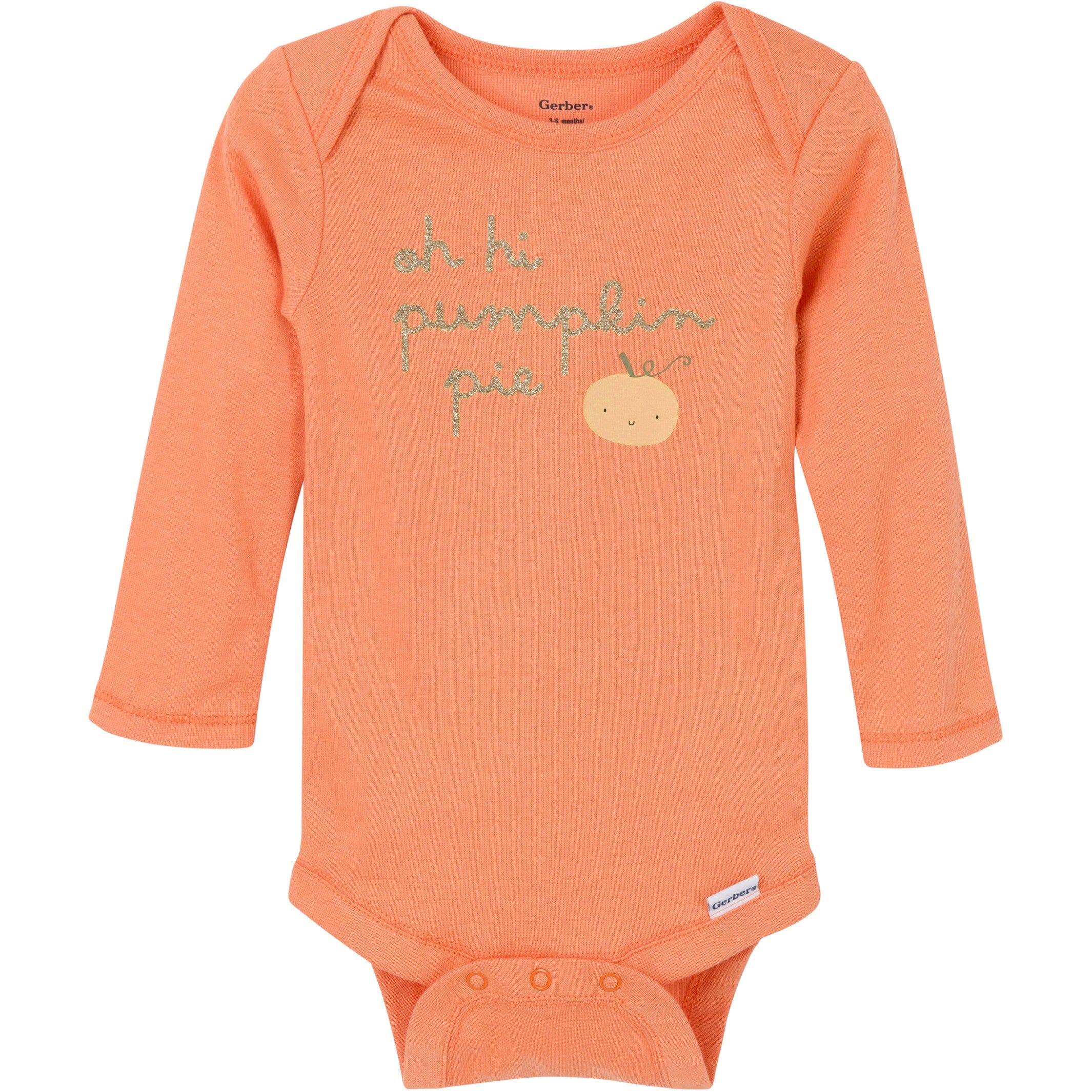 3-Pack Baby Girls Pumpkin Pie Onesies® Bodysuits - Image 4