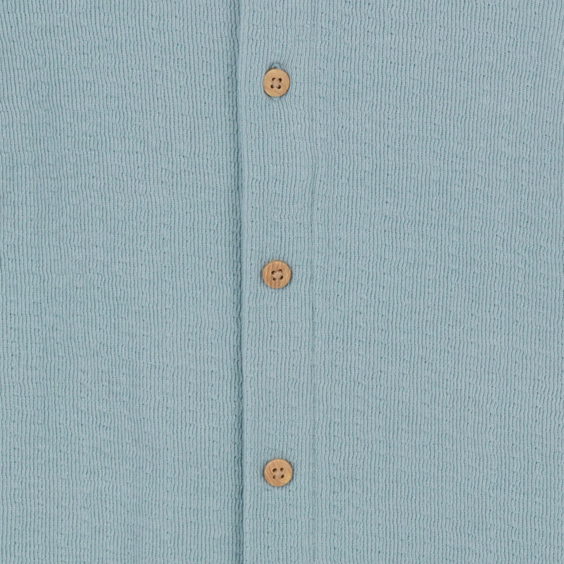 Baby Boys Blue Hooded Romper - Image 6