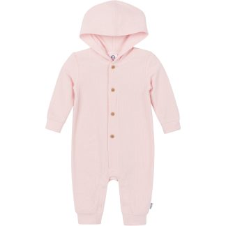 Baby Girls Pink Hooded Romper