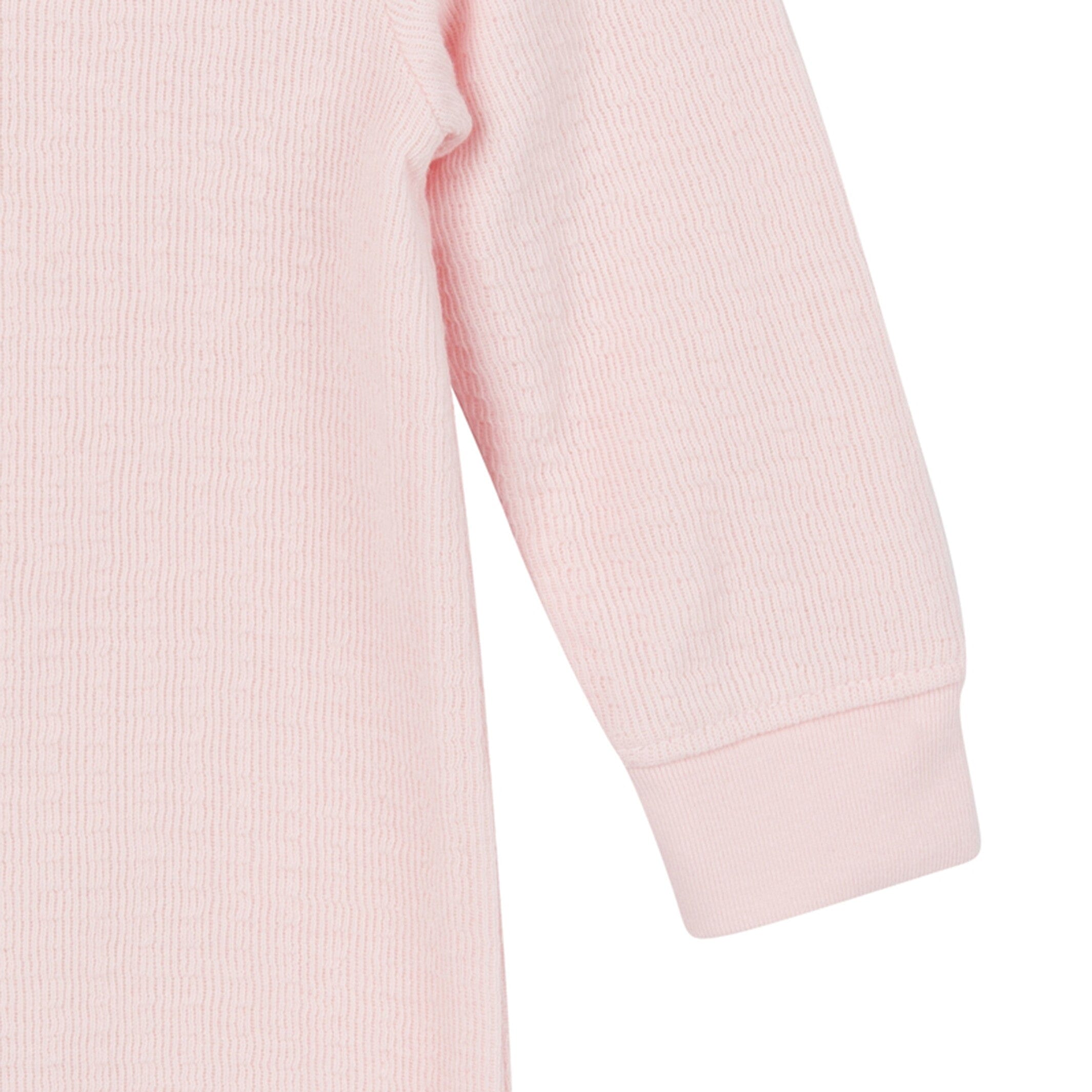 Baby Girls Pink Hooded Romper - Image 3